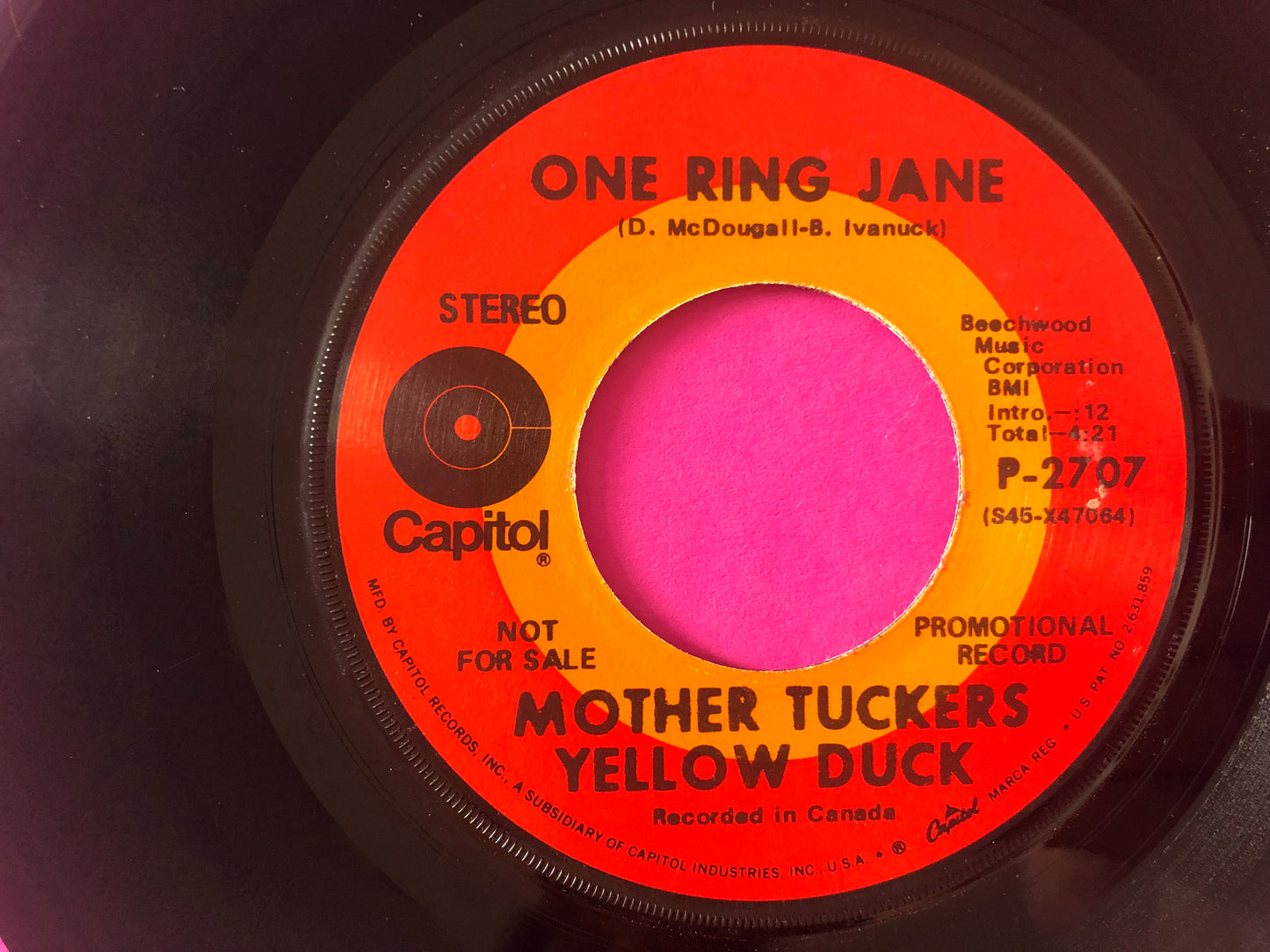 Mother Tucker's Yellow Duck : Times Are Changing (7", Single, Promo)