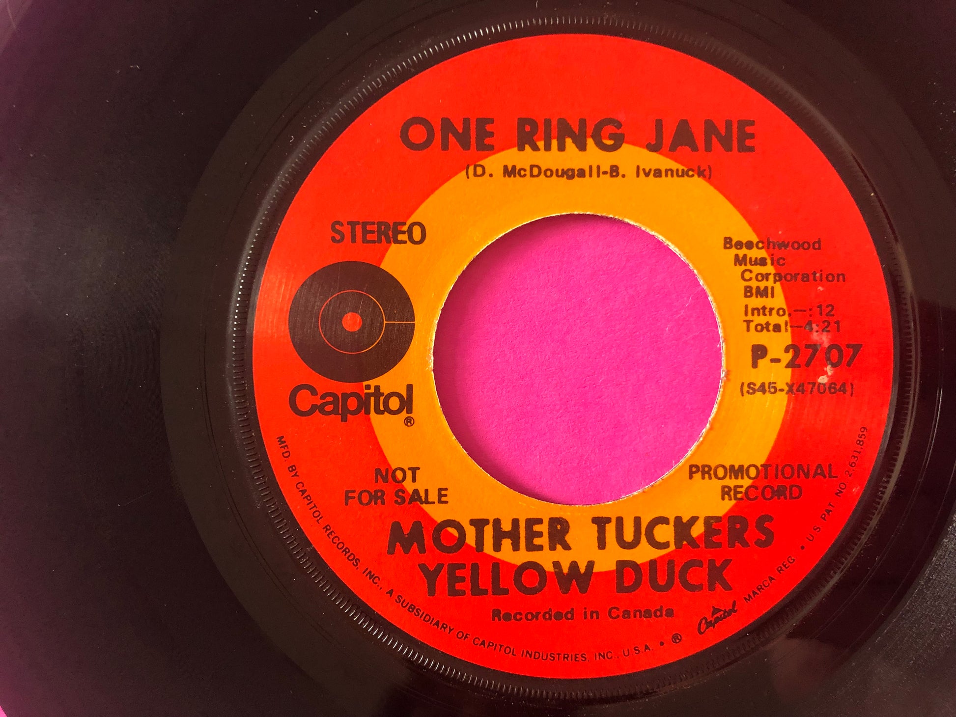 Mother Tucker's Yellow Duck : Times Are Changing (7", Single, Promo)