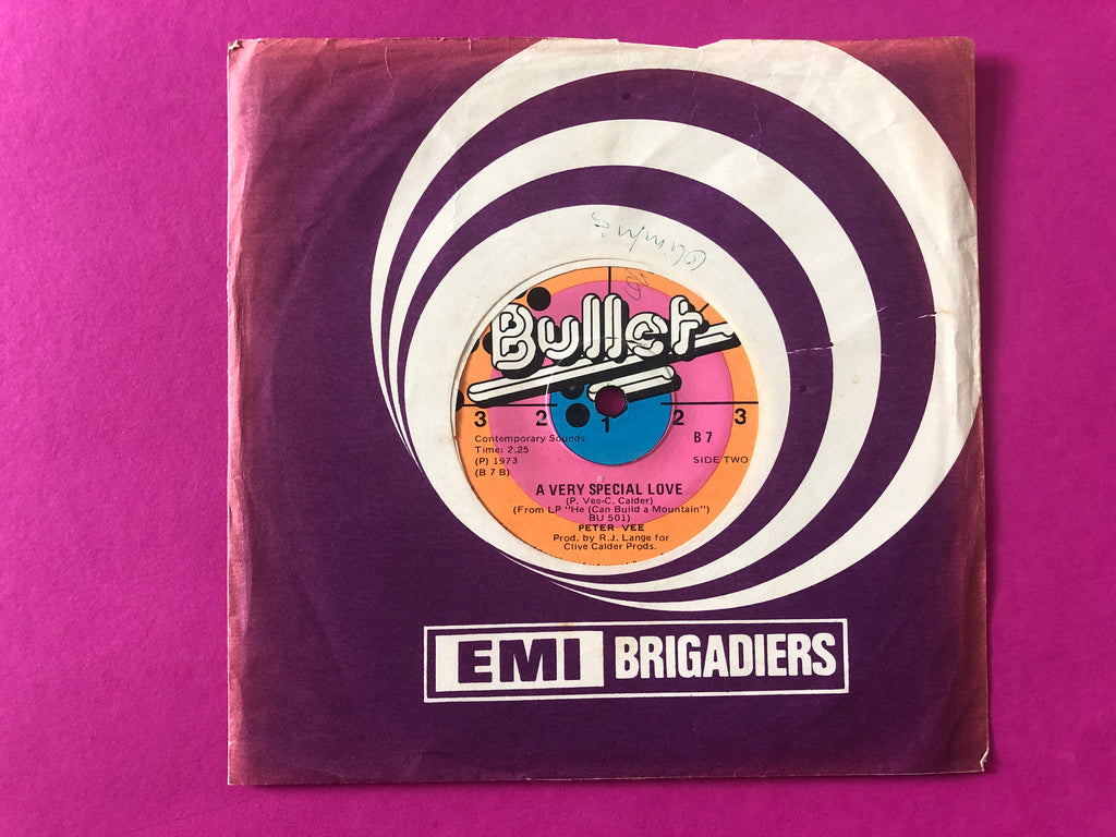 Peter Vee : The Tips Of My Fingers / A Very Special Love (7", Single)