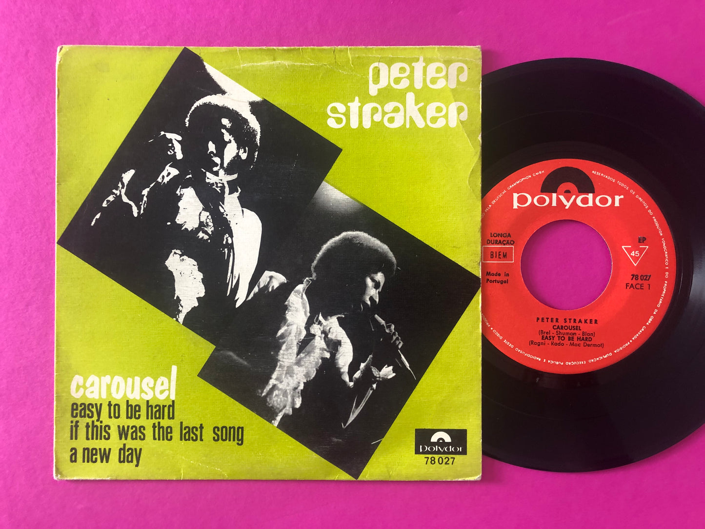 Peter Straker : Carousel/Easy To Be Hard/If This Was The Last Song/A New Day (7", EP)