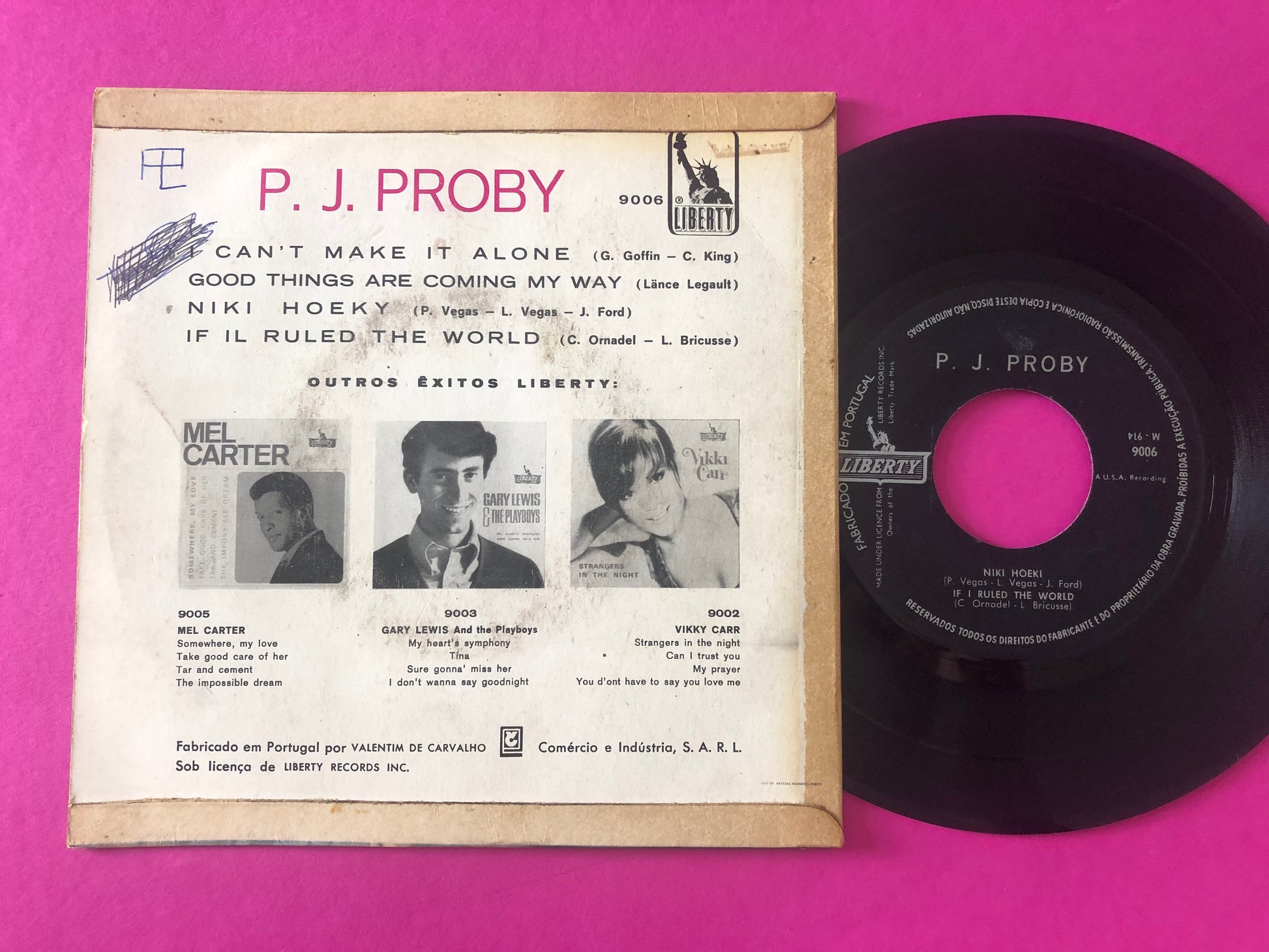 P.J. Proby : I Can't Make It Alone (7", EP)