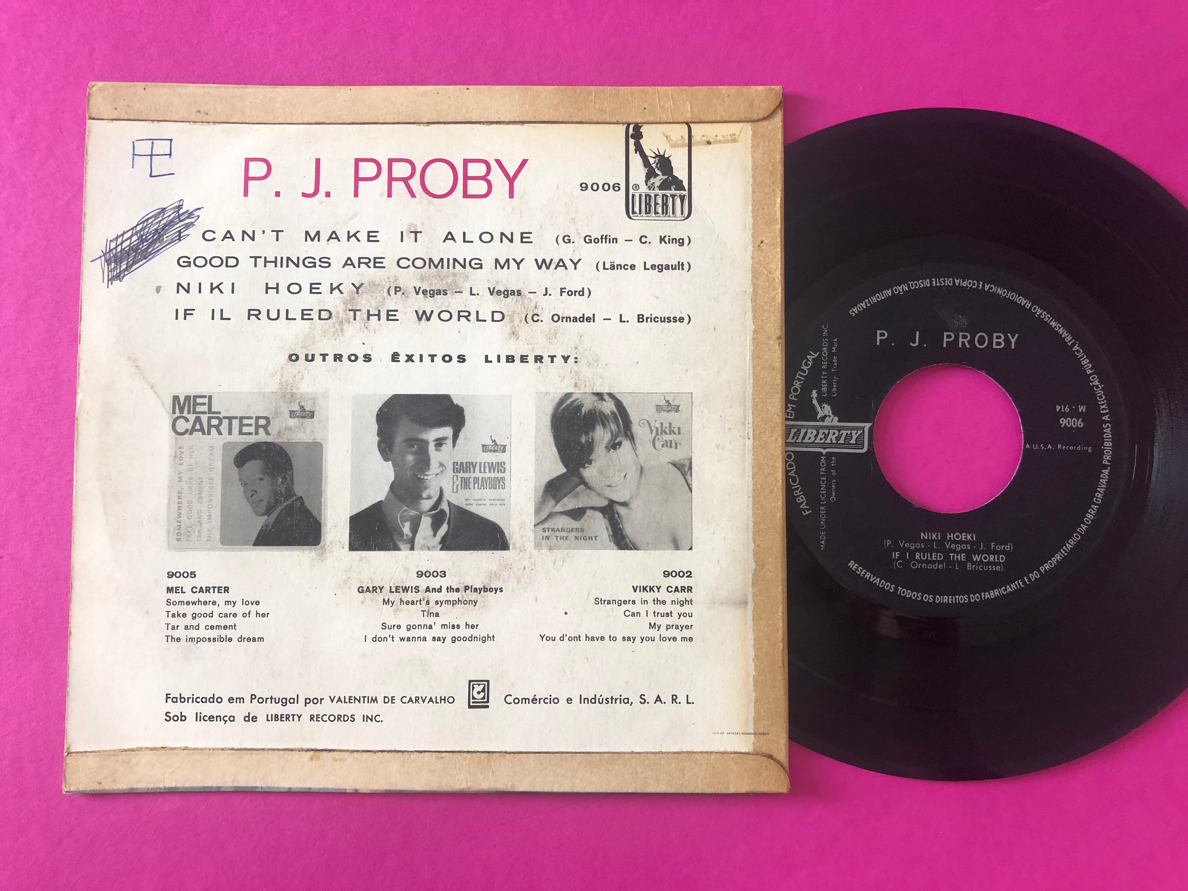 P.J. Proby : I Can't Make It Alone (7", EP)