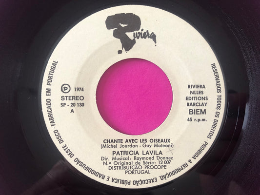 Patricia Lavila : Chante Avec Les Oiseaux / En Sortant Du Lycée (7", Single, Promo)