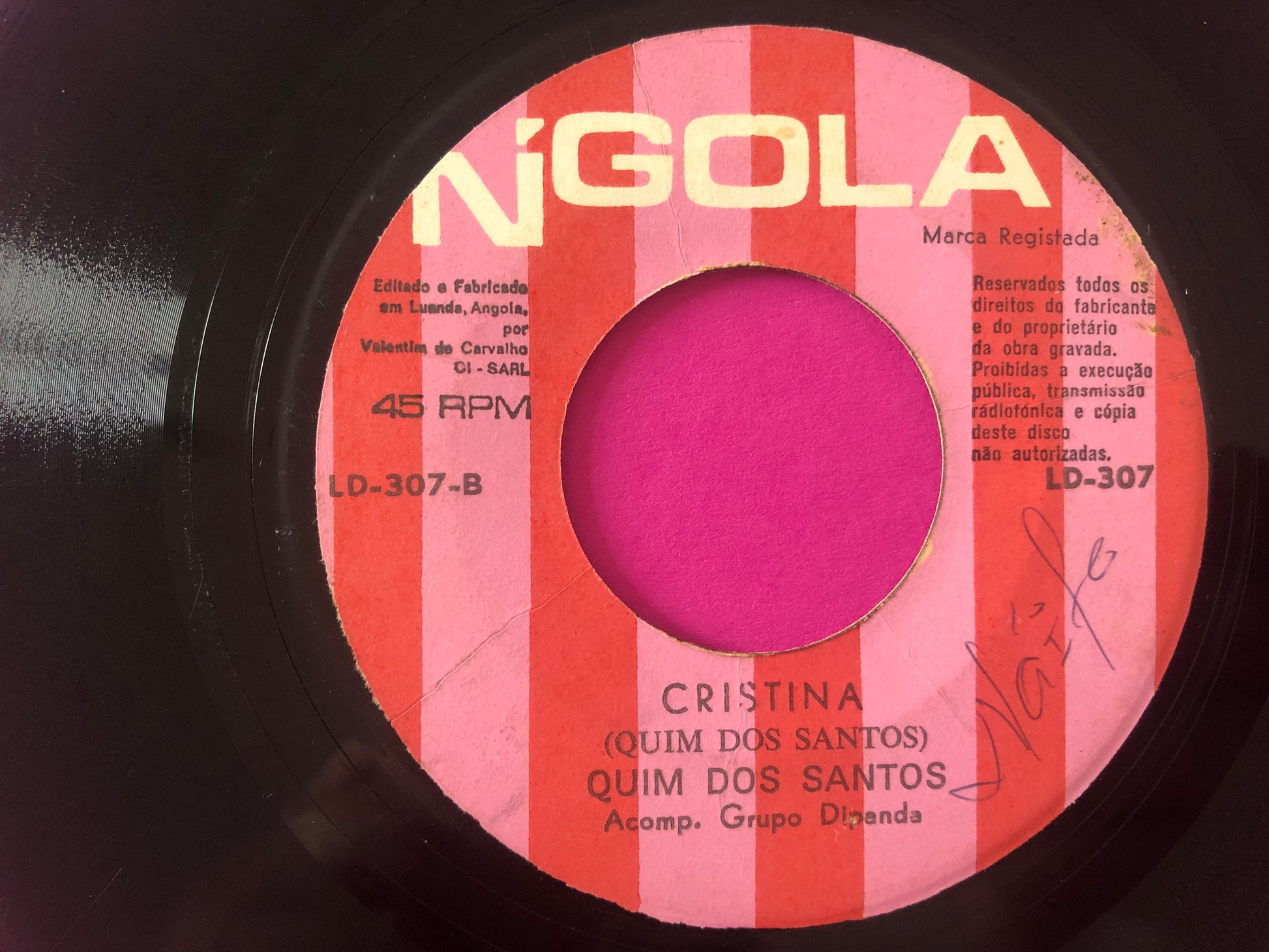 Quim Dos Santos : N'Genge Muangola / Cristina (7",45 RPM)