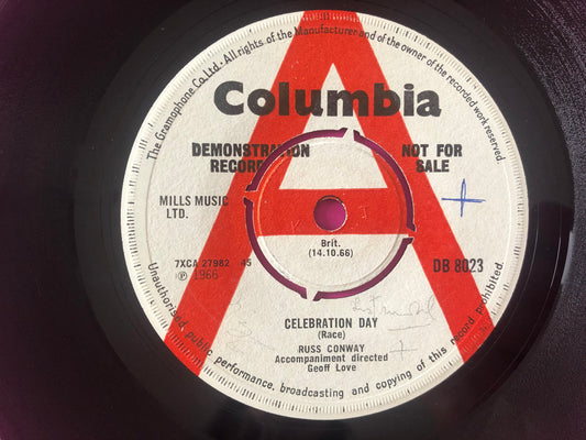 Russ Conway : Celebration Day (7", Single, Promo)