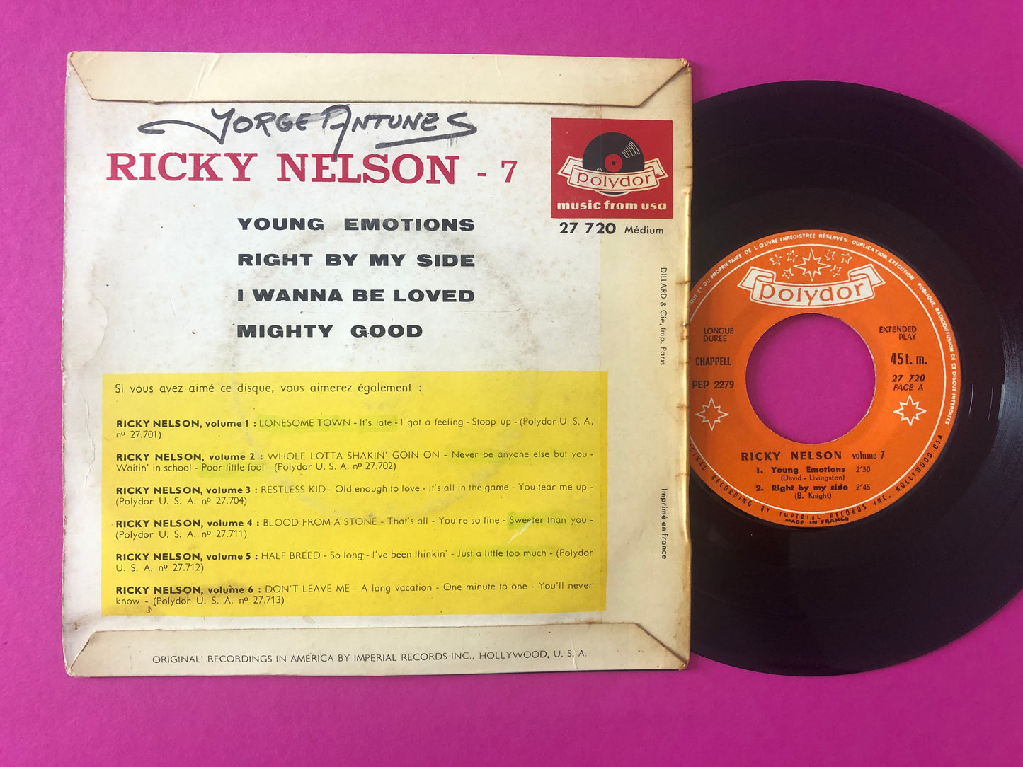 Ricky Nelson (2) : Young Emotions (7", EP)