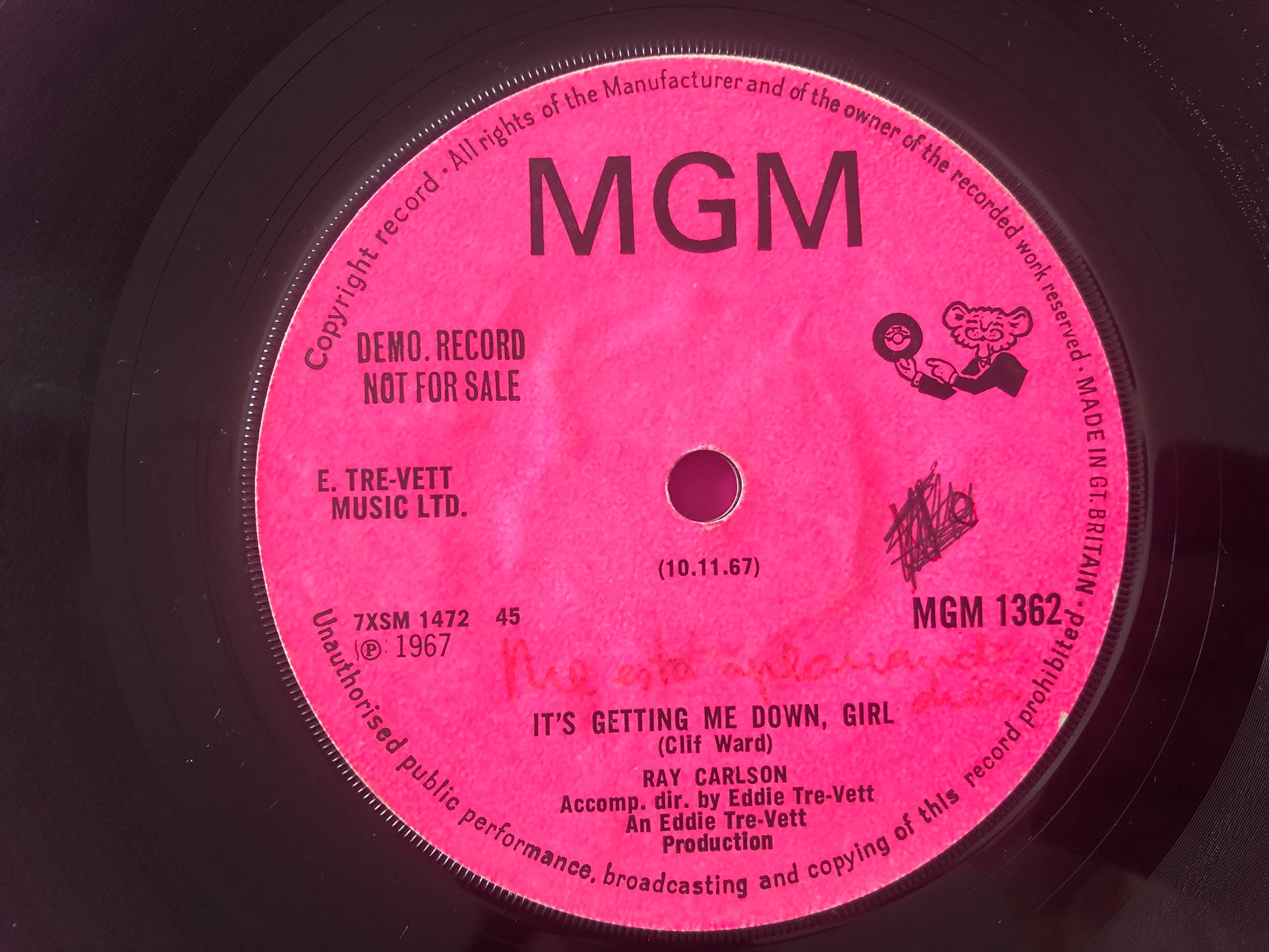 Ray Carlson (2) : Speak No Sorrow (7", Promo)