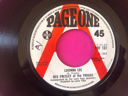 Reg Presley : Lucinda Lee (7", Single, Promo)