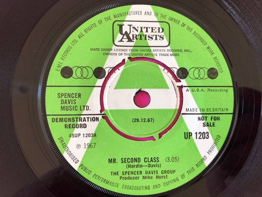 The Spencer Davis Group : Mr. Second Class (7", Single, Promo)