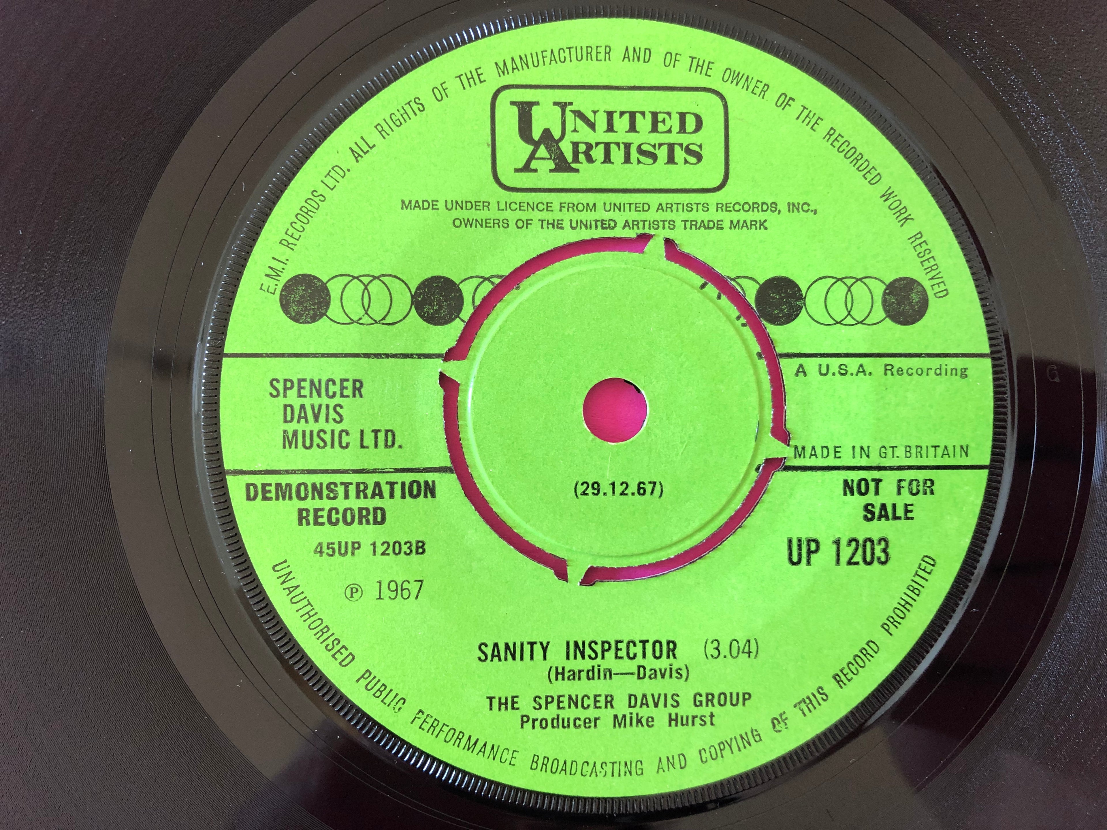 The Spencer Davis Group : Mr. Second Class (7", Single, Promo)