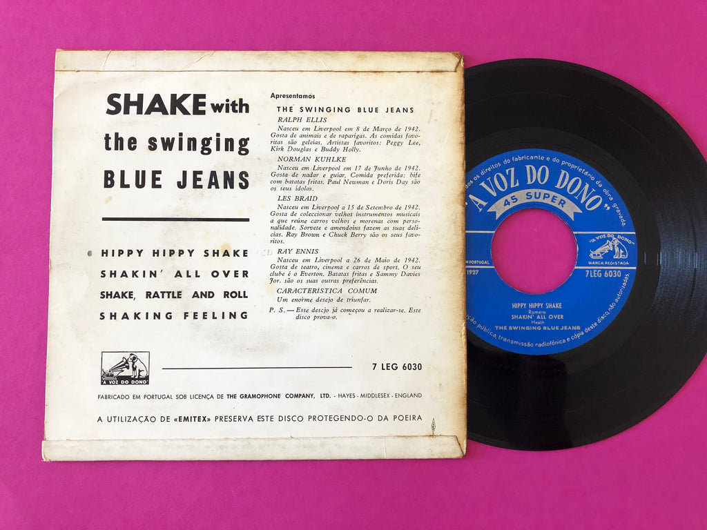 The Swinging Blue Jeans : Shake With The Swinging Blue Jeans (7", EP)