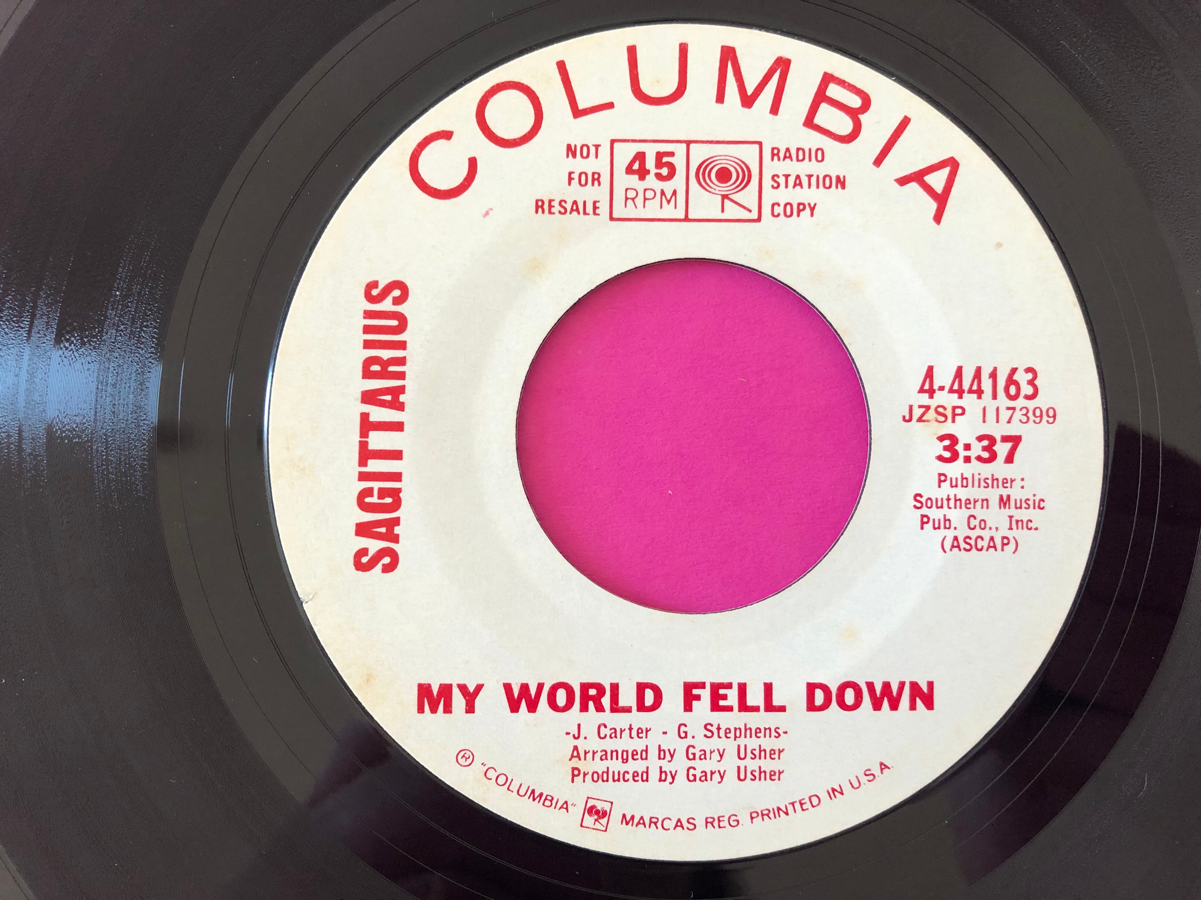 Sagittarius (2) : My World Fell Down (7", Single, Promo)