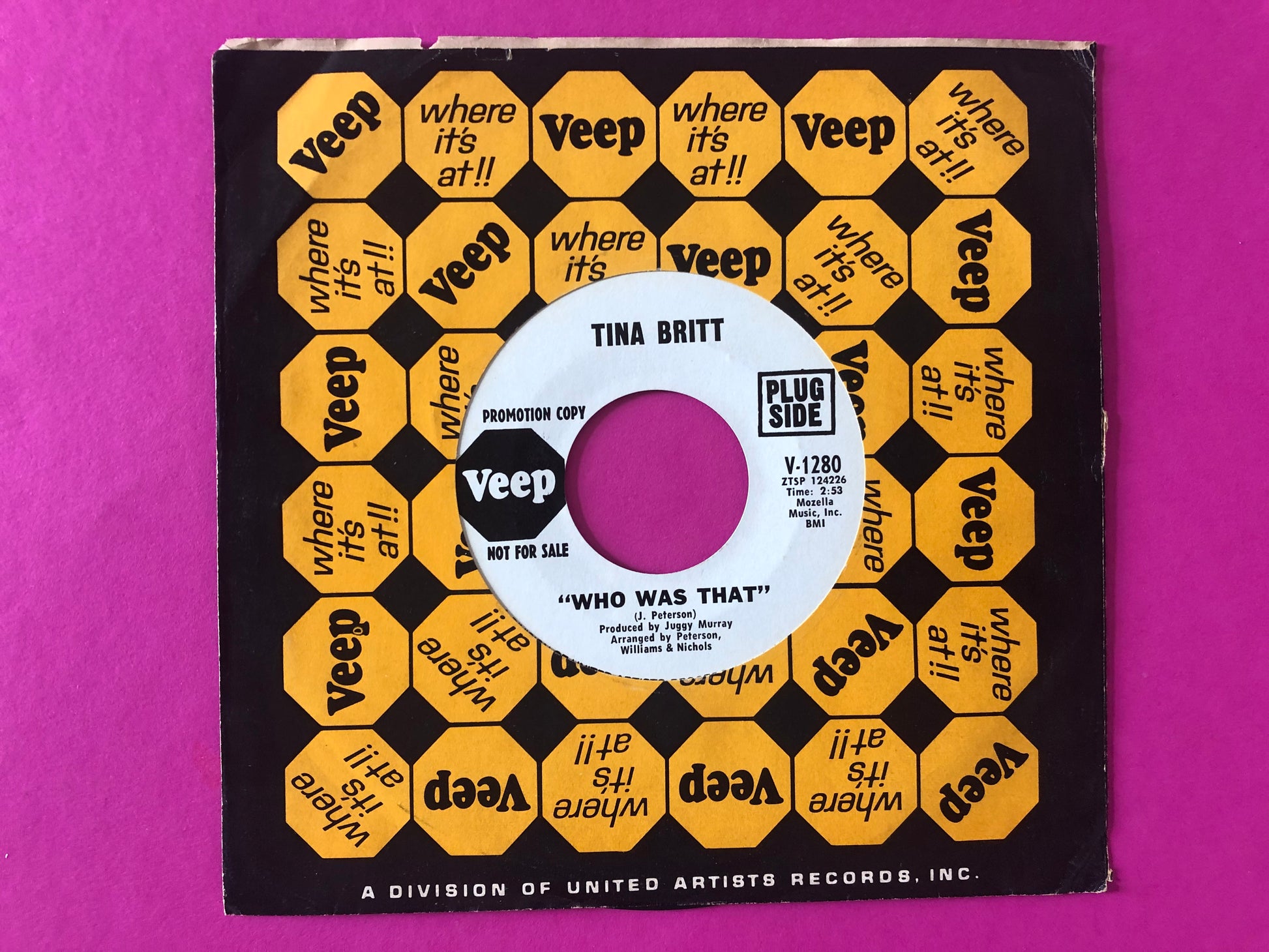 Tina Britt : Who Was That / I Found A New Love (7", Promo)