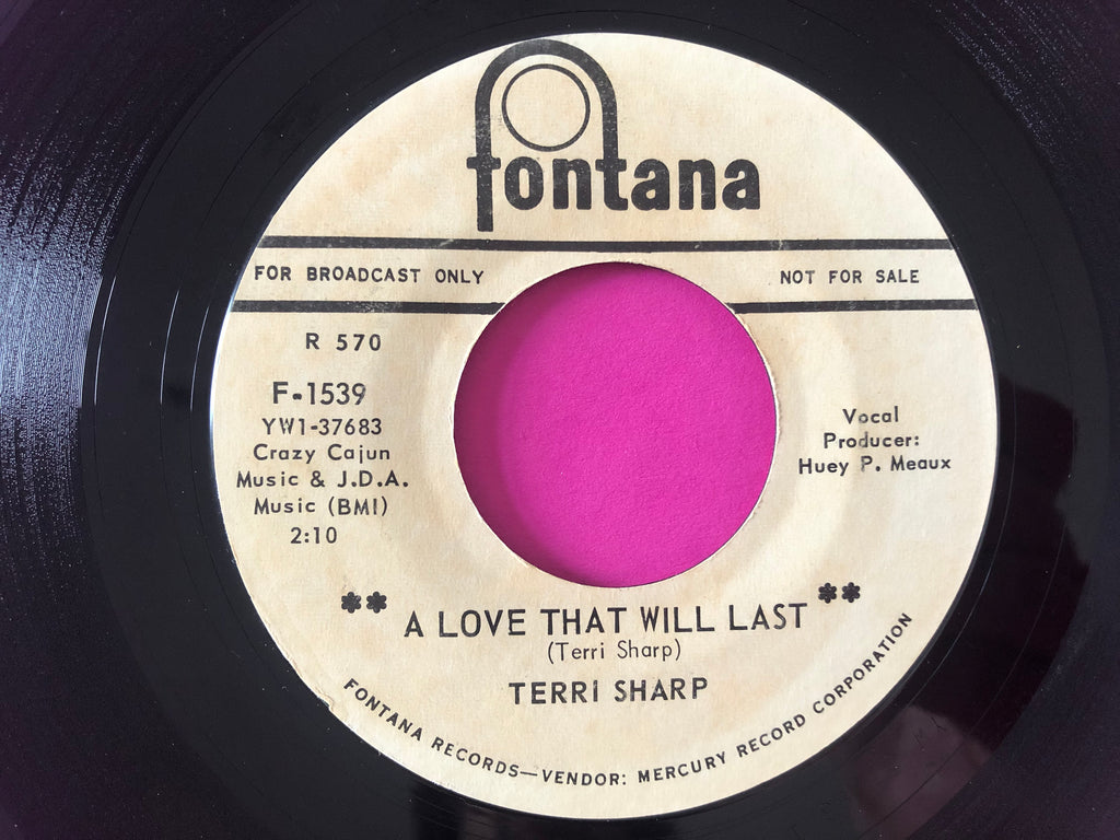 Terri Sharp : A Love That Will Last / I'm Young (7", Promo)