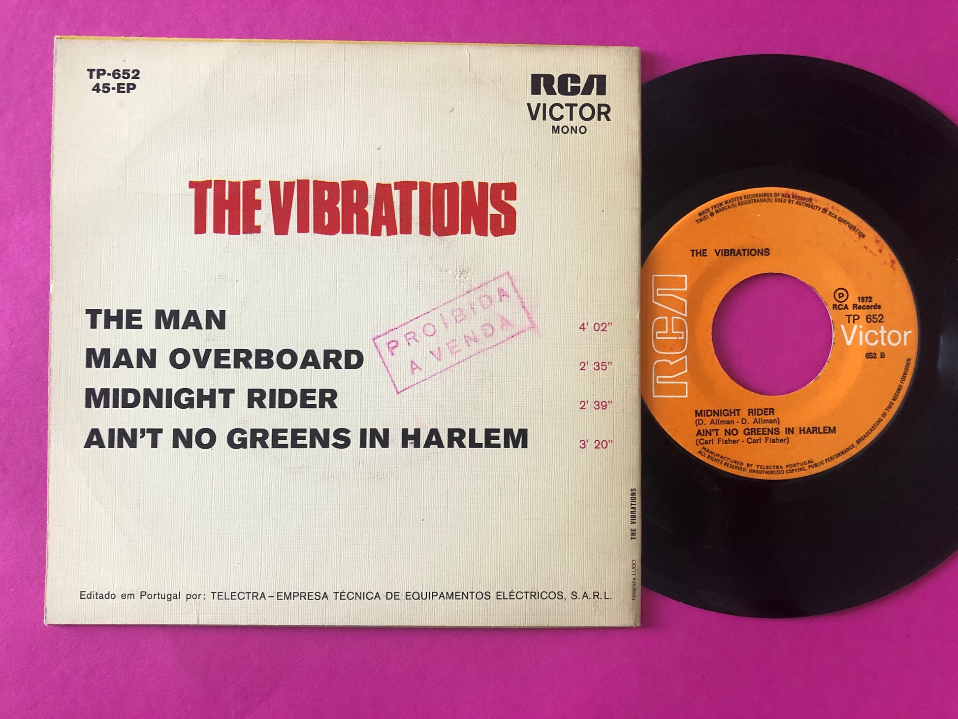 The Vibrations : The Man (7", EP, Mono)