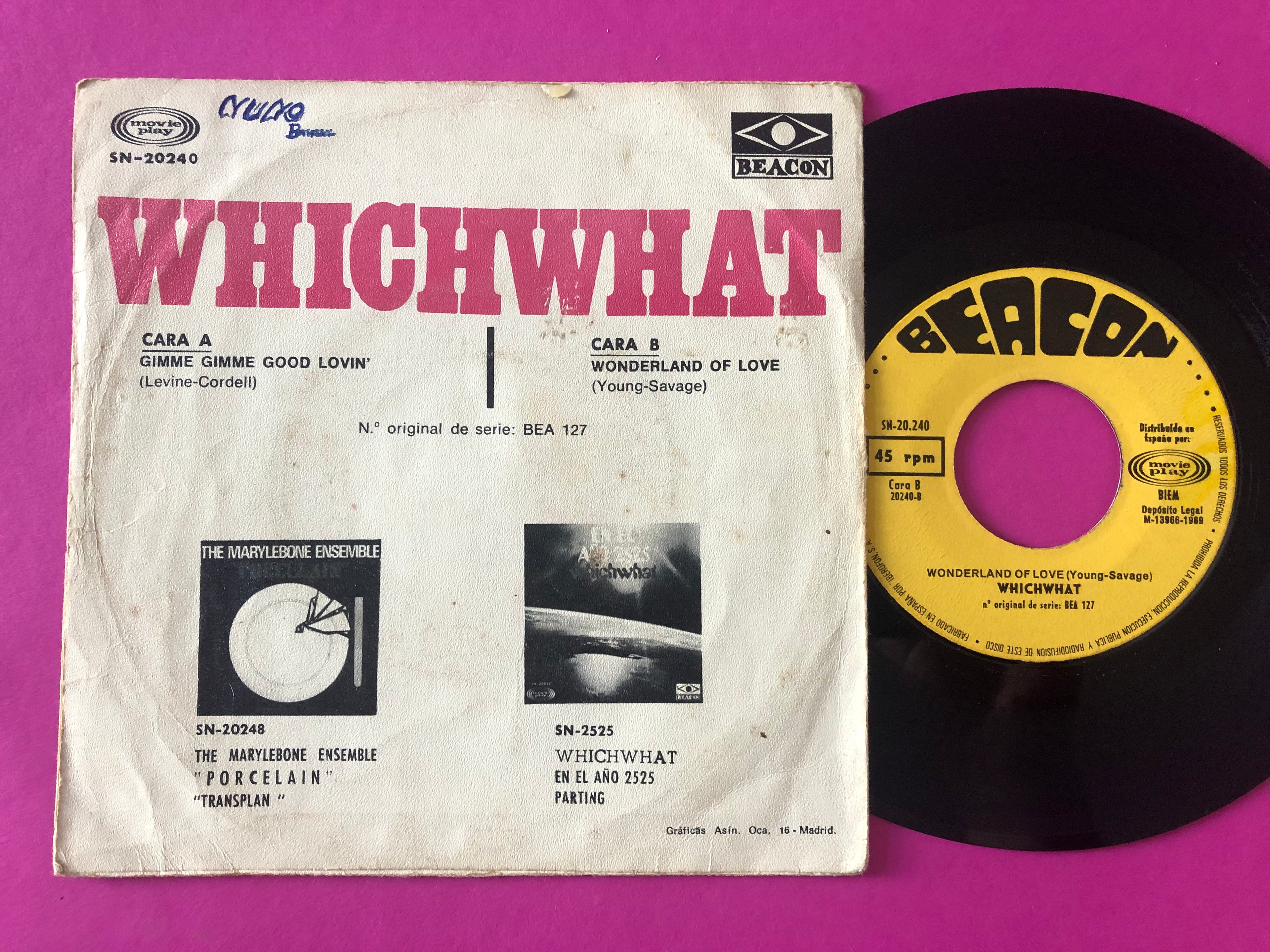 Whichwhat : Gimme Gimme Good Lovin' (7", Single)