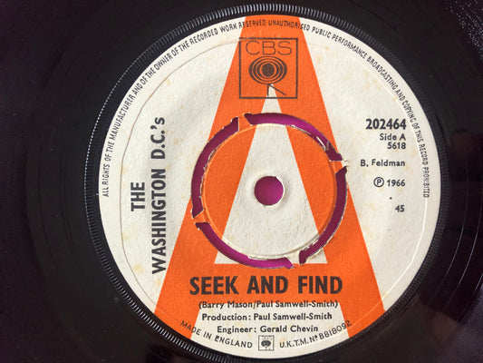 The Washington DC's : Seek And Find (7", Single, Promo)