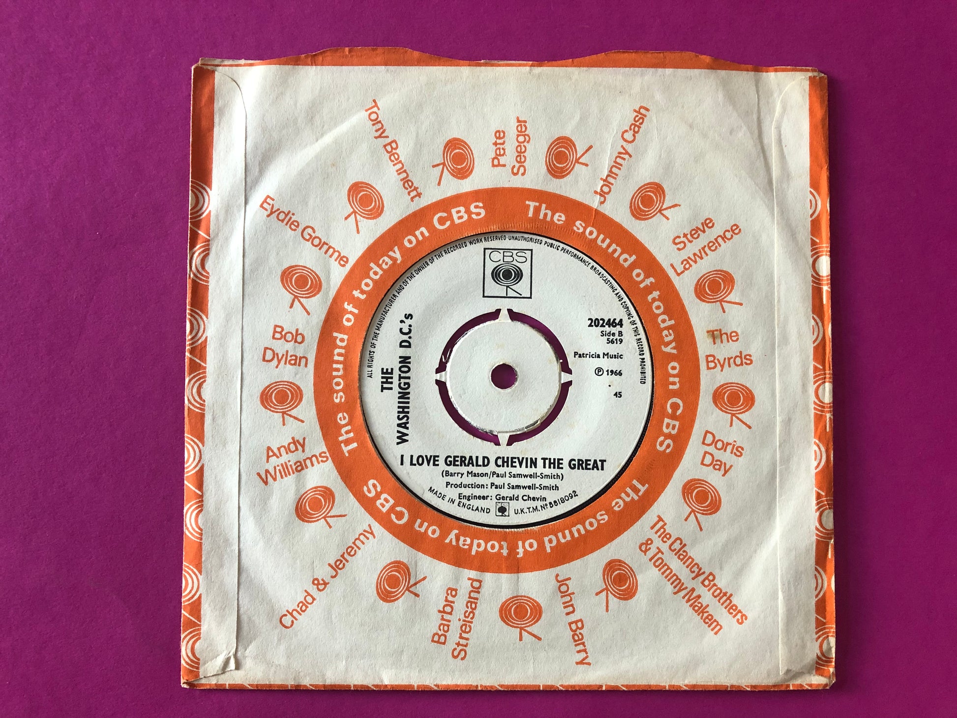 The Washington DC's : Seek And Find (7", Single, Promo)
