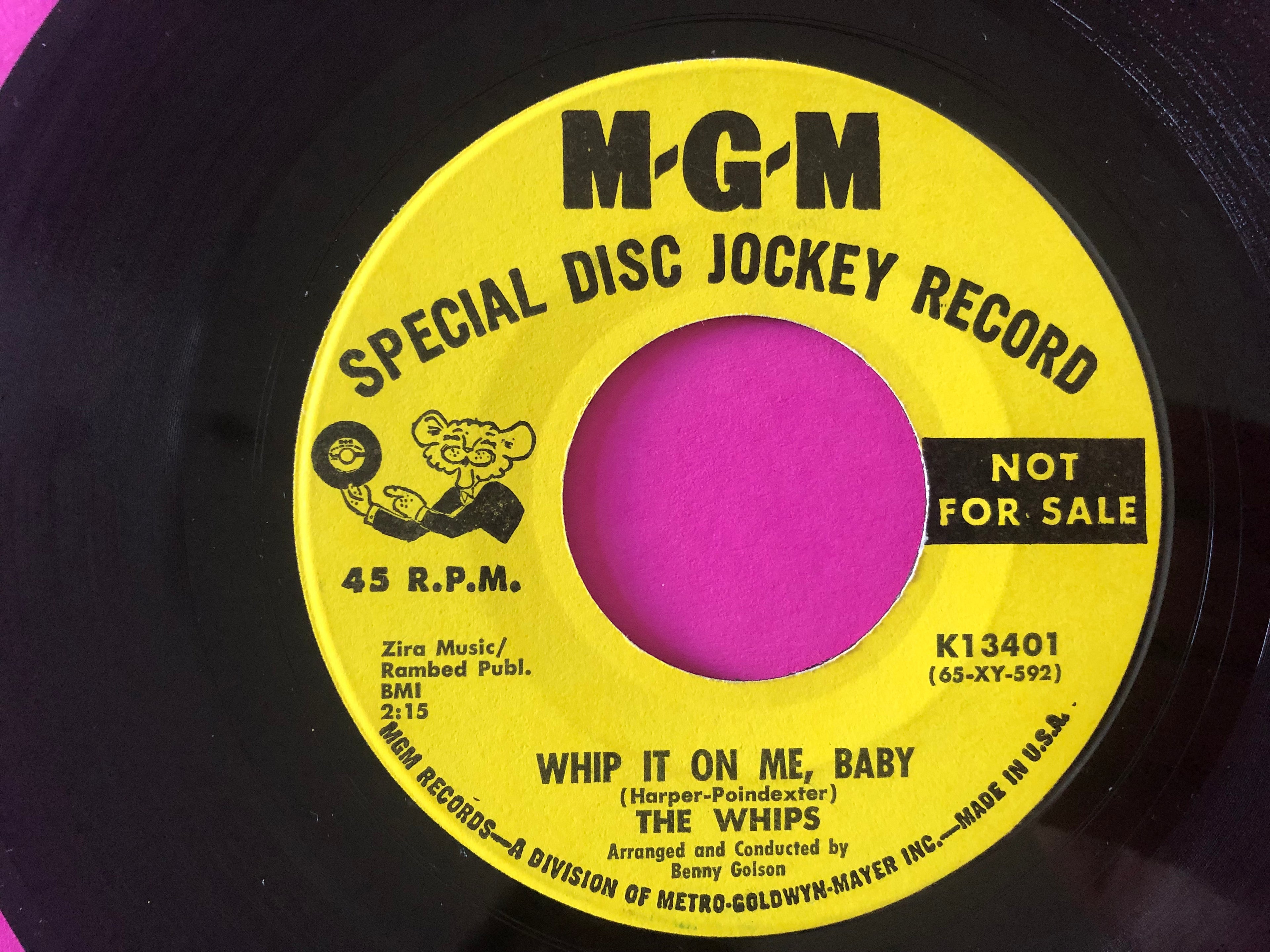 The Whips (4) : Whip It On Me, Baby / First Dance Fear (7", Single, Promo)