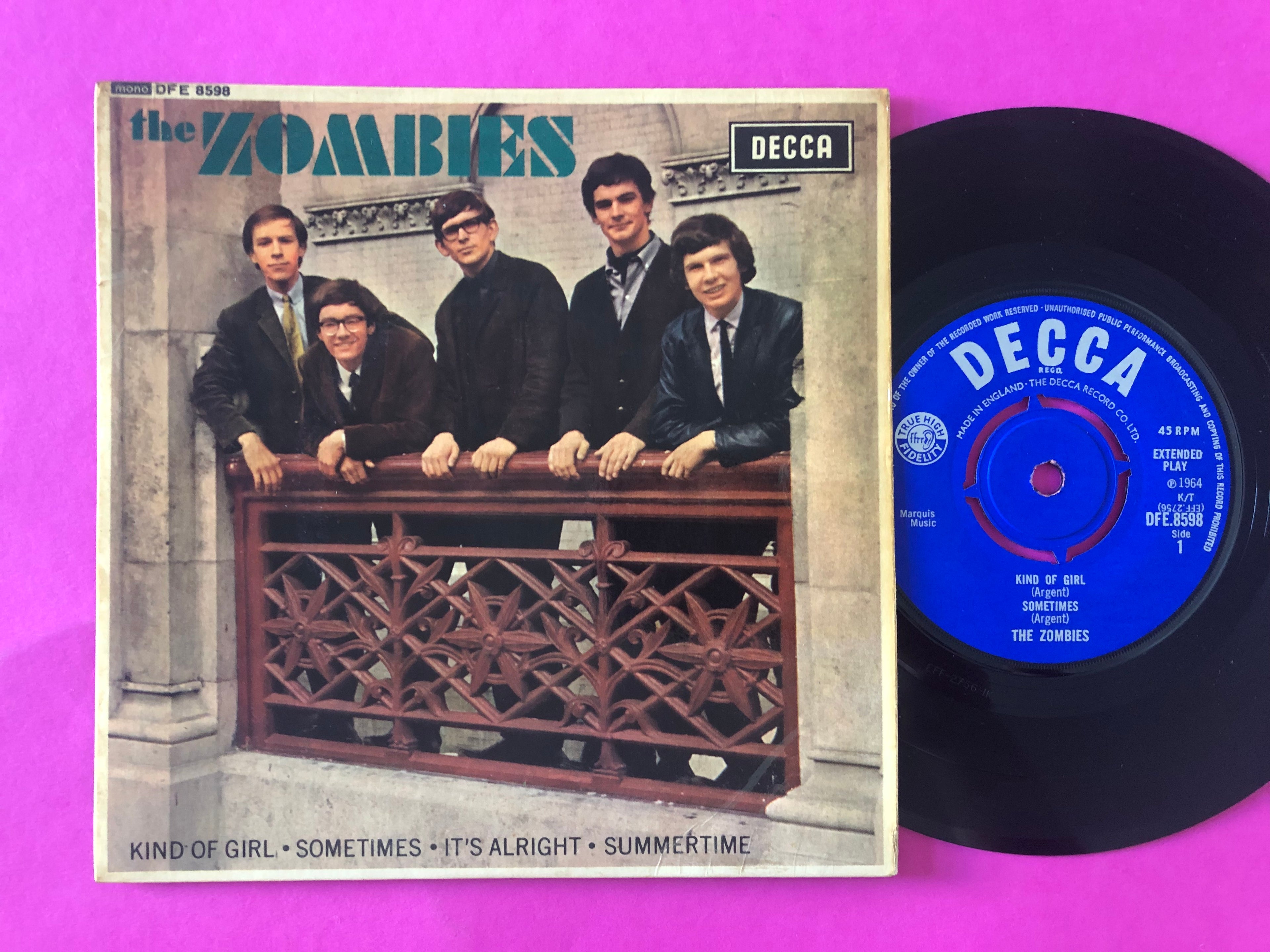 The Zombies : Kind Of Girl (7", EP, Mono)