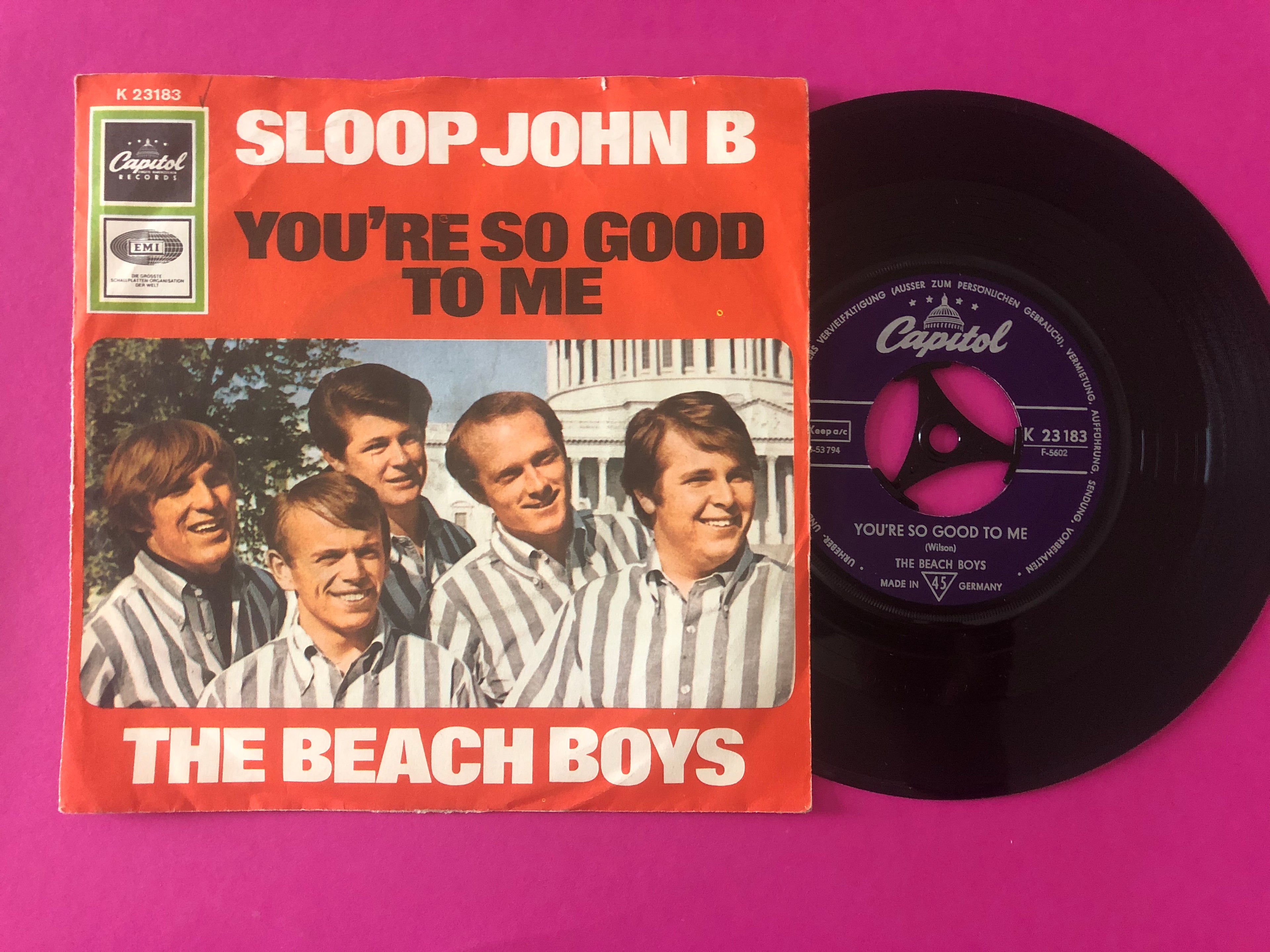 Beach Boys, The : Sloop John B / You're So Good To Me (7",Single,45 RPM)