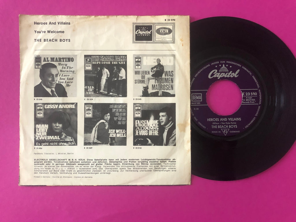 Beach Boys, The : Heroes And Villains (7",45 RPM,Single,Mono)