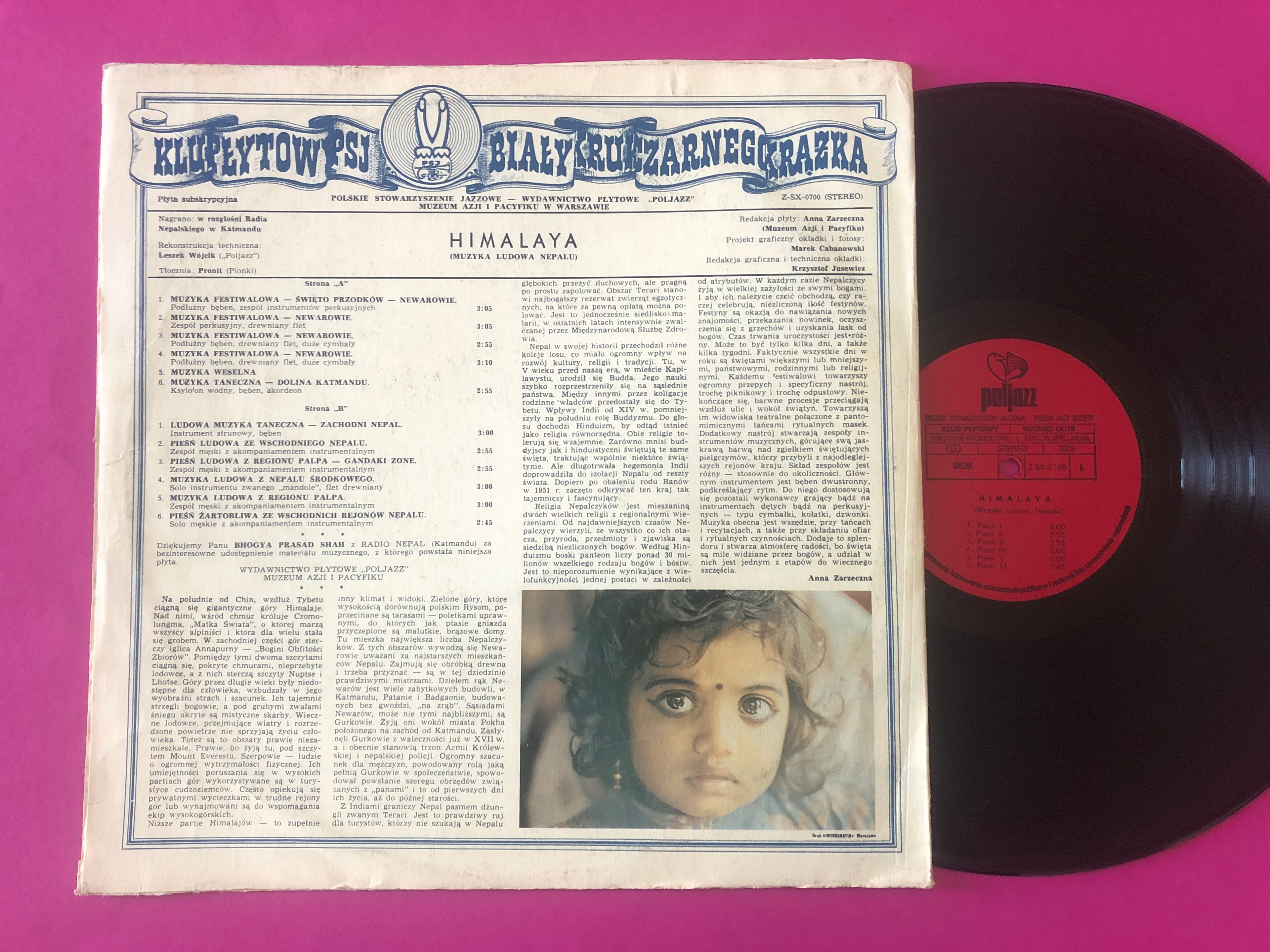 Unknown Artist : Himalaya - Muzyka Ludowa Nepalu (LP,Album,Promo)