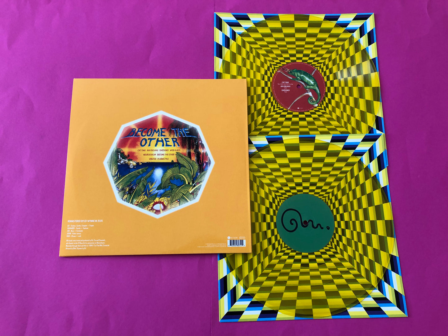 Ozric Tentacles : Become The Other (LP, Album, RE, RM, Yel + LP, S/Sided, Album, Etch,)