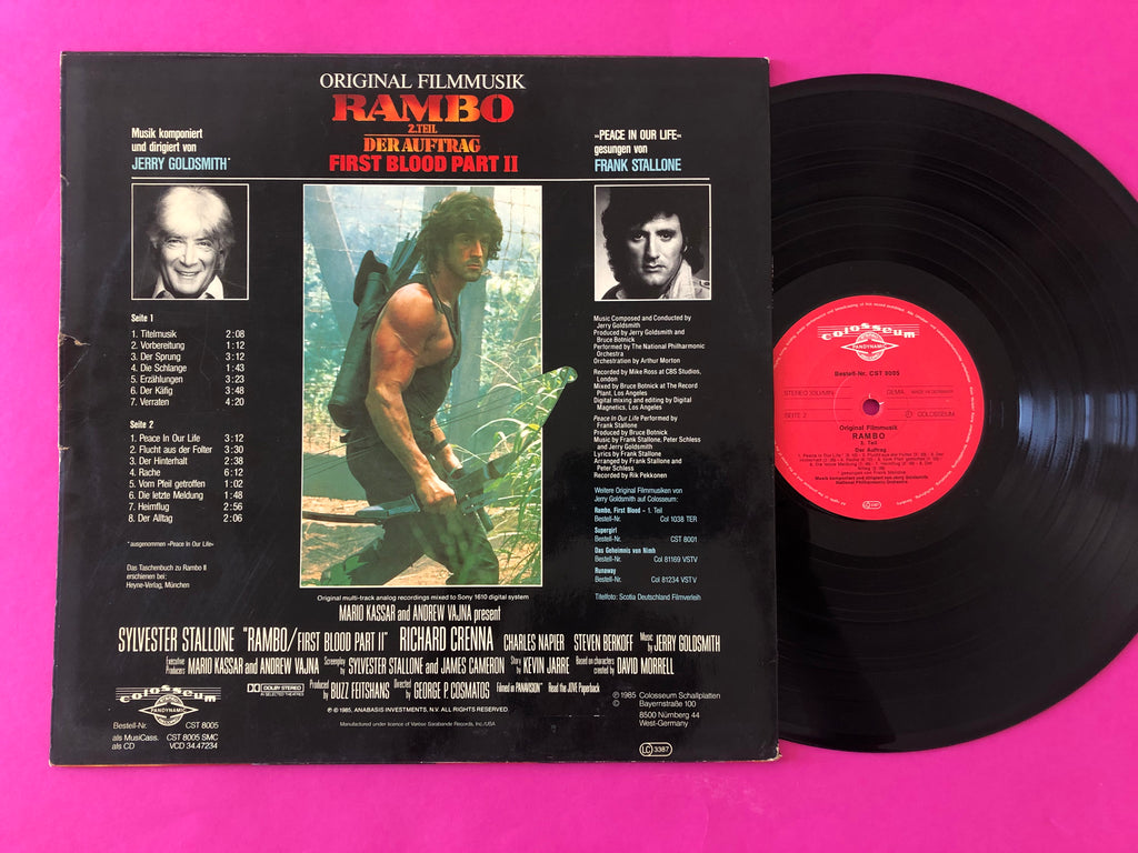 Jerry Goldsmith : Rambo: 2. Teil - Der Auftrag (Original Filmmusik) = Rambo: First Blood Part II (Original Soundtrack) (LP,Album,Stereo)