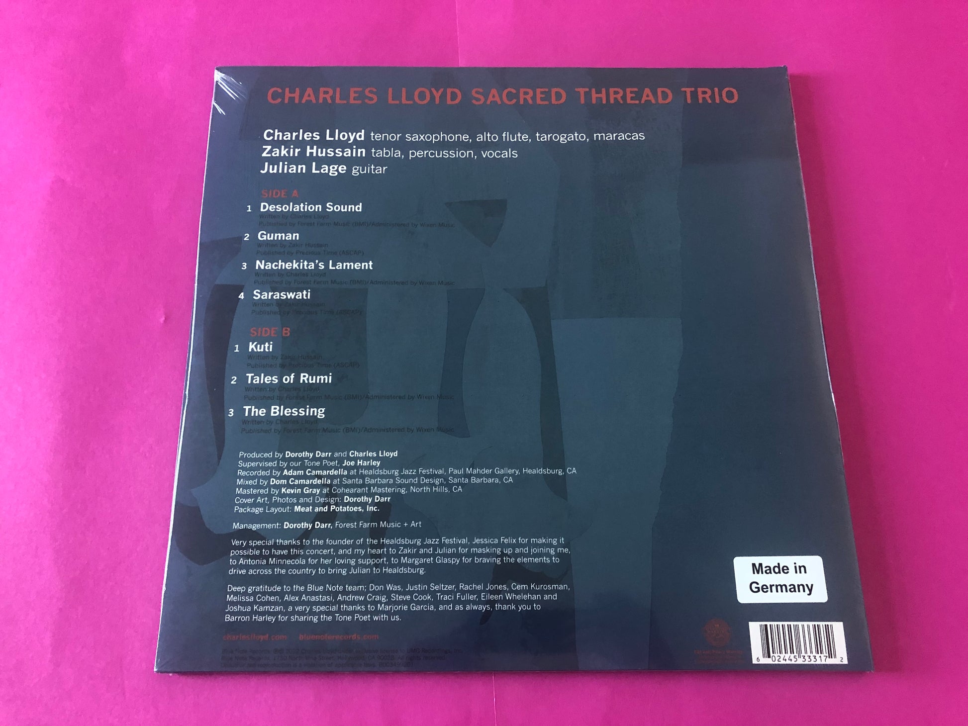 Charles Lloyd : Trios: Sacred Thread (LP,Album,Stereo)