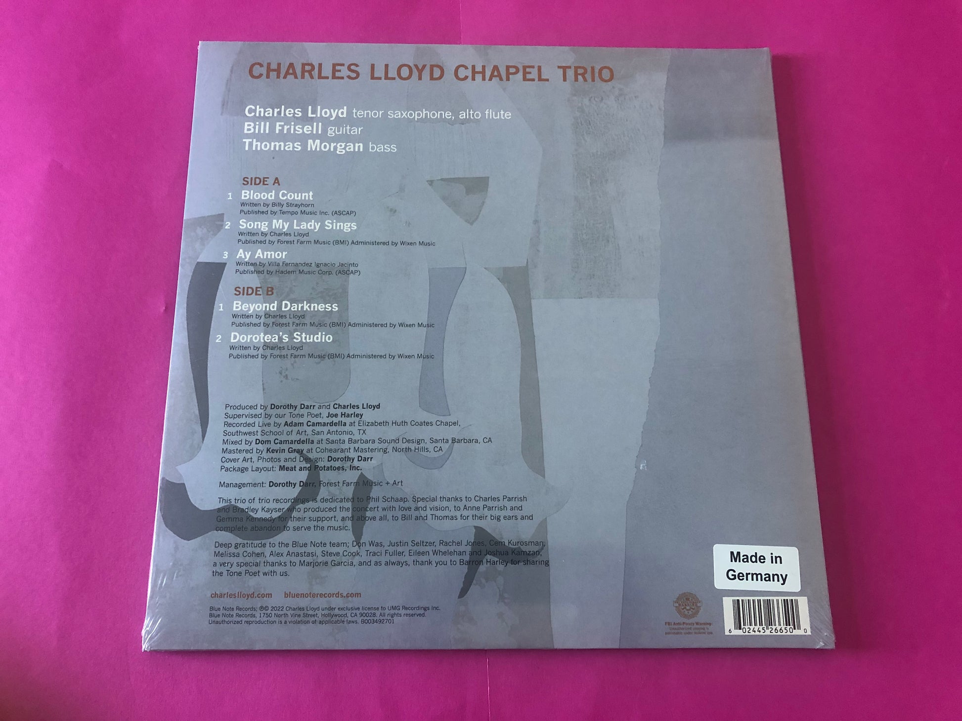 Charles Lloyd : Trios: Chapel (LP,Album,Stereo)