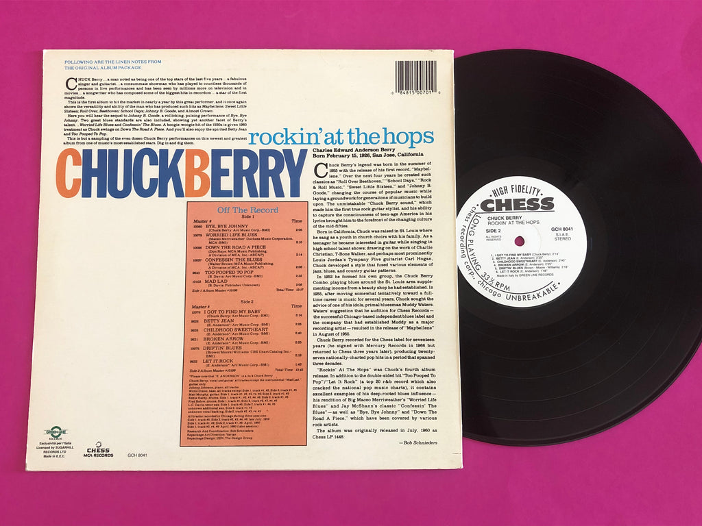 Chuck Berry : Rockin' At The Hops (LP,Album,Reissue)