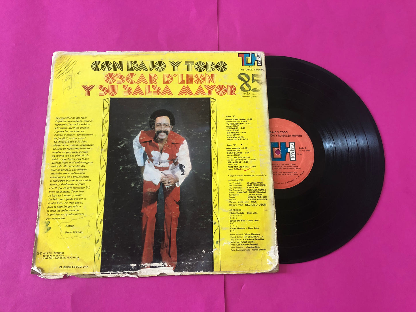 Oscar D'Leon Y Su Salsa Mayor : Con Bajo Y Todo (LP,Album)