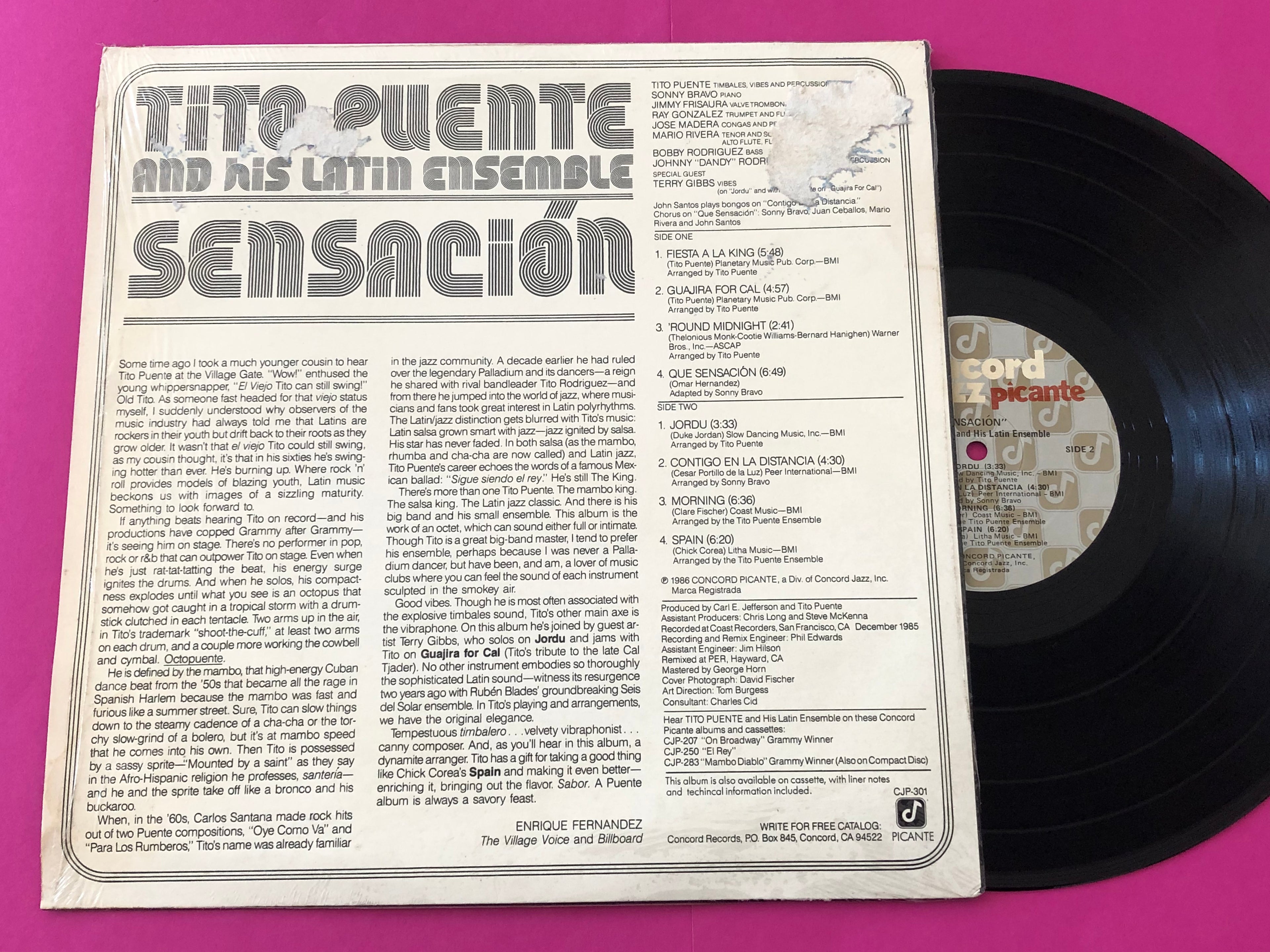 Tito Puente & His Latin Ensemble : Sensacion (LP,Album)