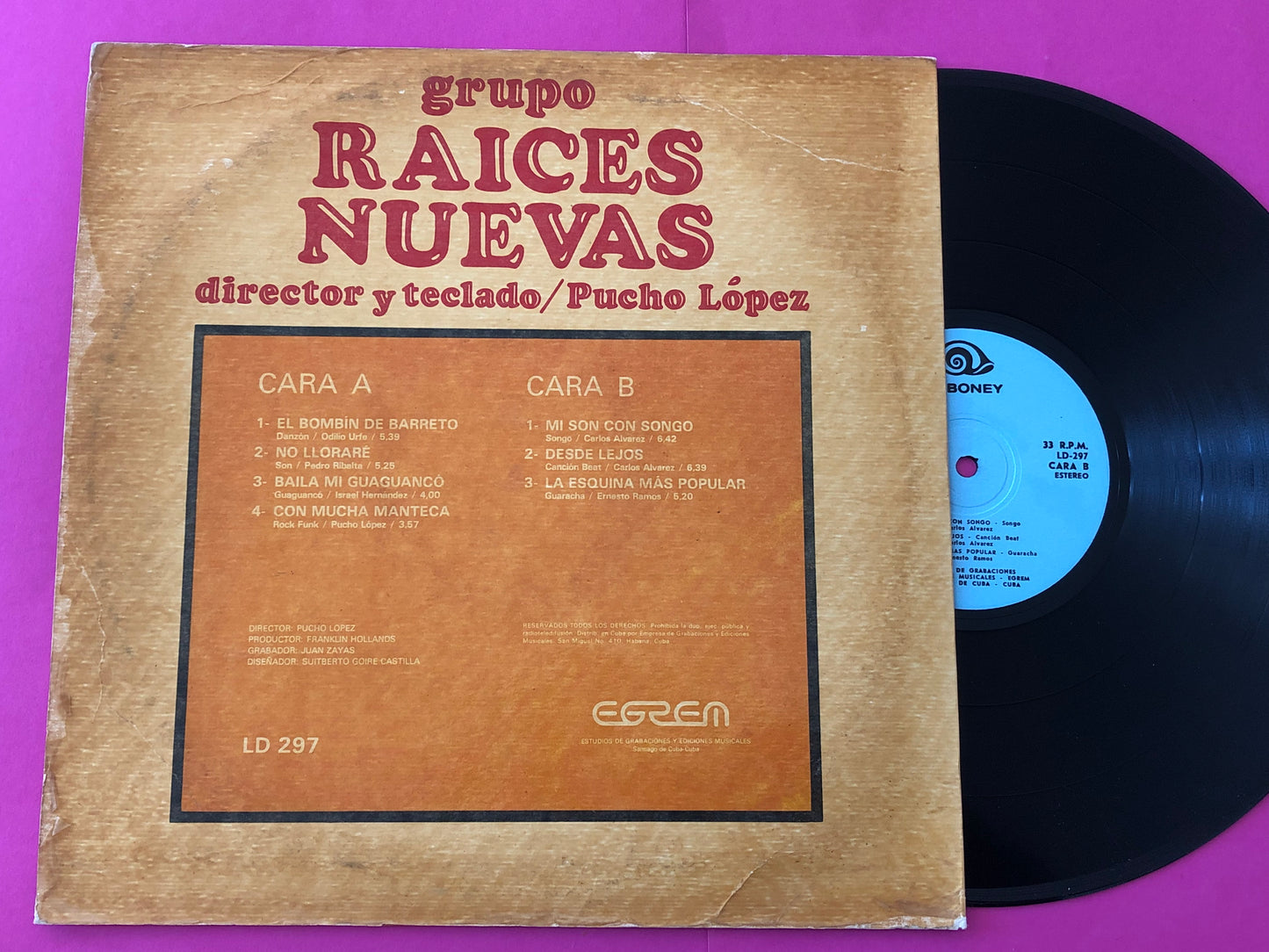 Grupo Raíces Nuevas : El Bombin de Barreto (LP,Album)