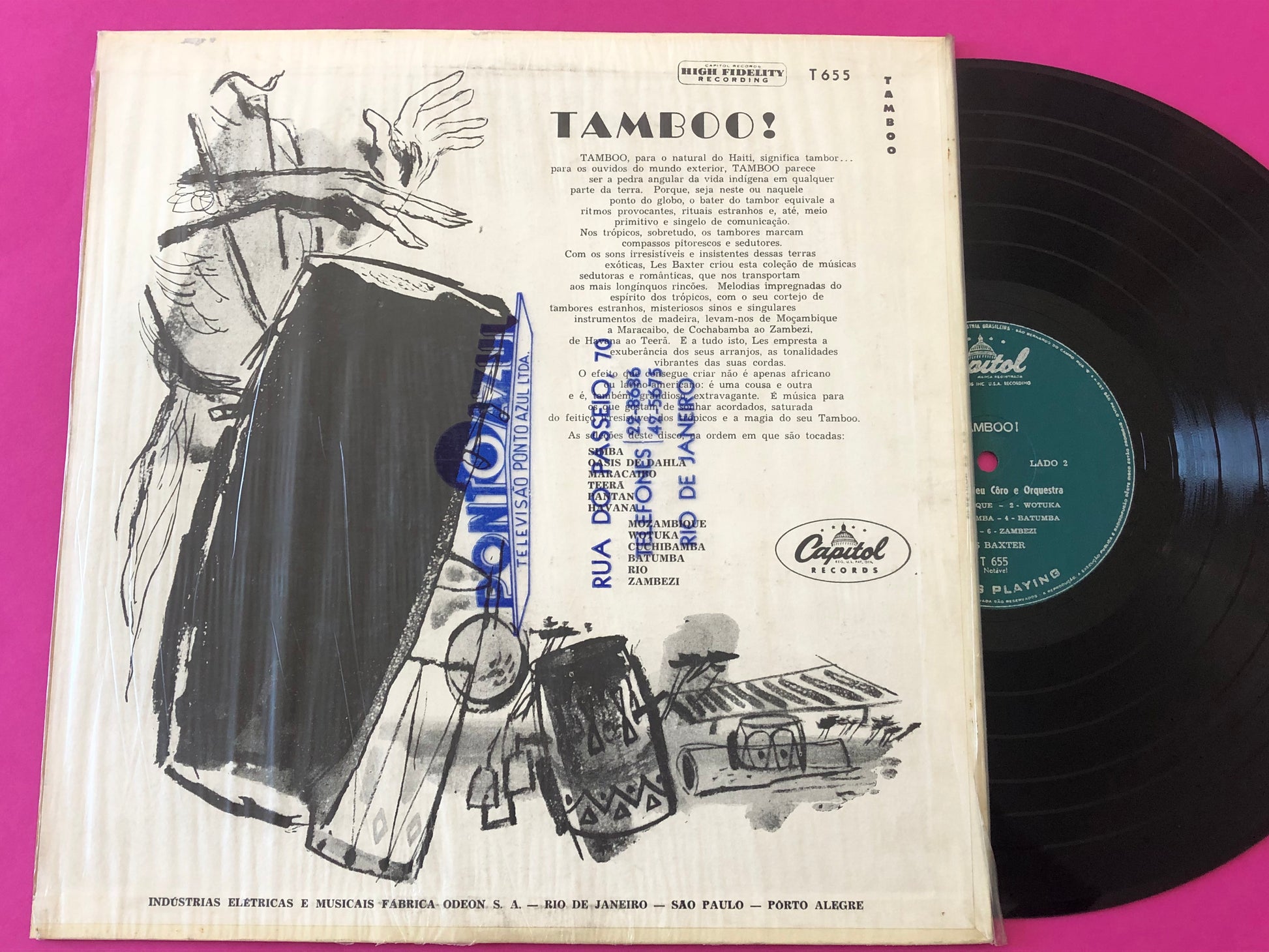 Les Baxter Seu Les Baxter Chorus E Les Baxter & His Orchestra : Tamboo! (LP,Album,Mono)
