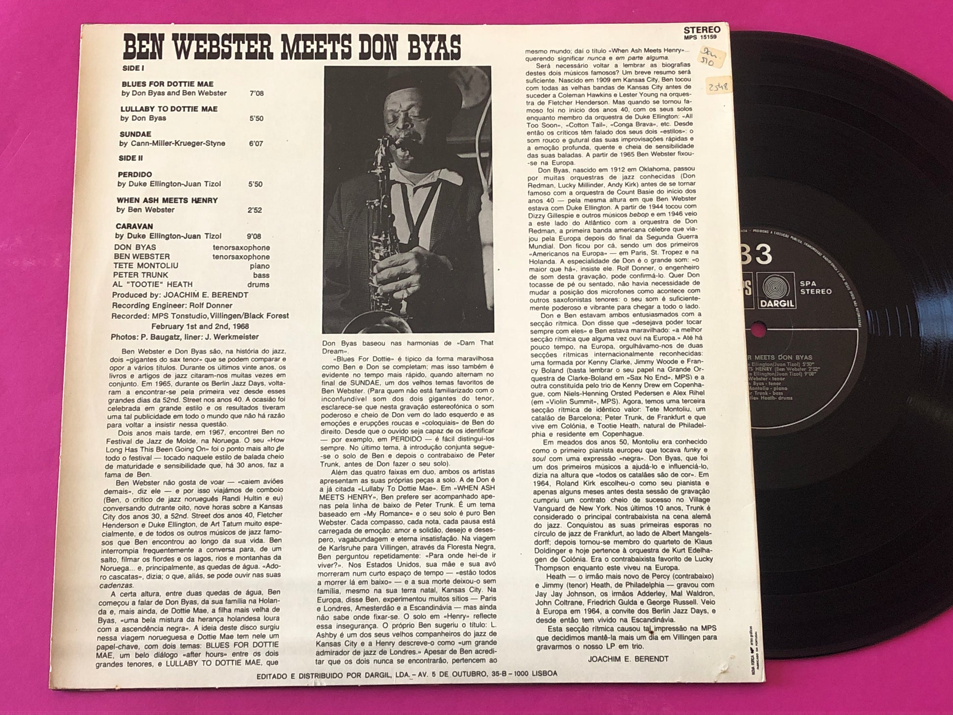 Ben Webster Meets Don Byas : Ben Webster Meets Don Byas (LP,Album,Reissue,Stereo)