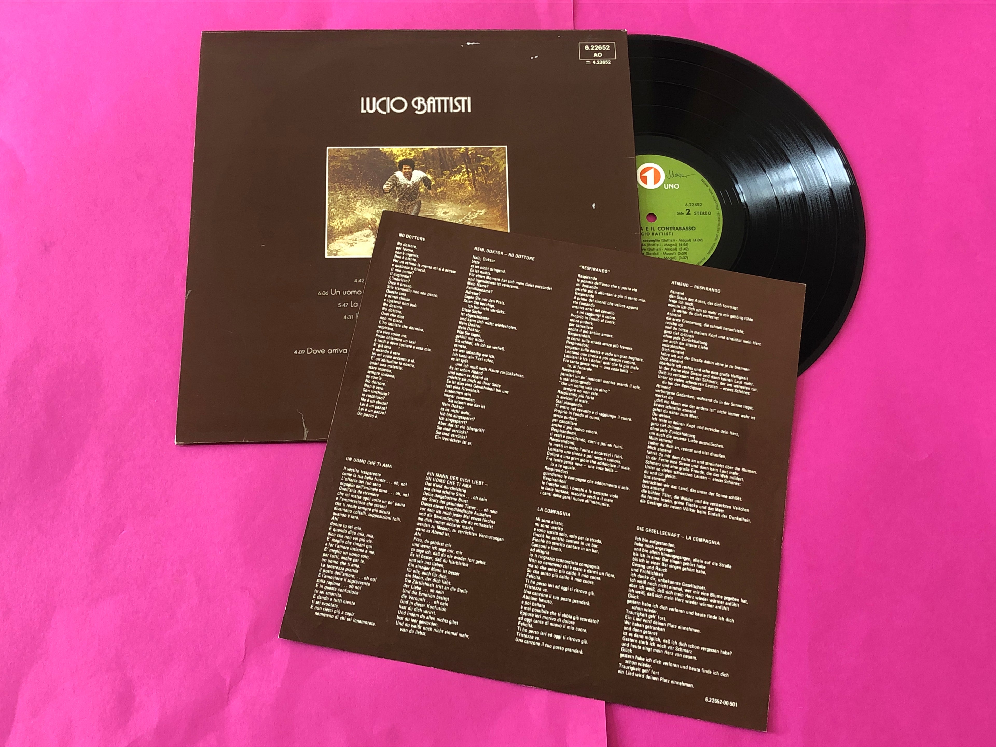 Lucio Battisti : Lucio Battisti, La Batteria, Il Contrabasso, Eccetera (LP,Album,Stereo)