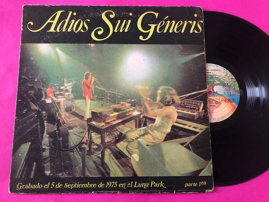 Sui Generis (4) : Adios Sui Géneris, Disco 1 (LP, Album)