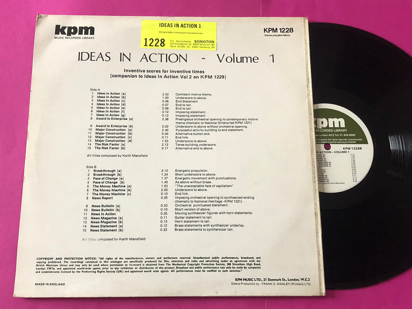 Keith Mansfield : Ideas In Action - Volume 1 (LP)