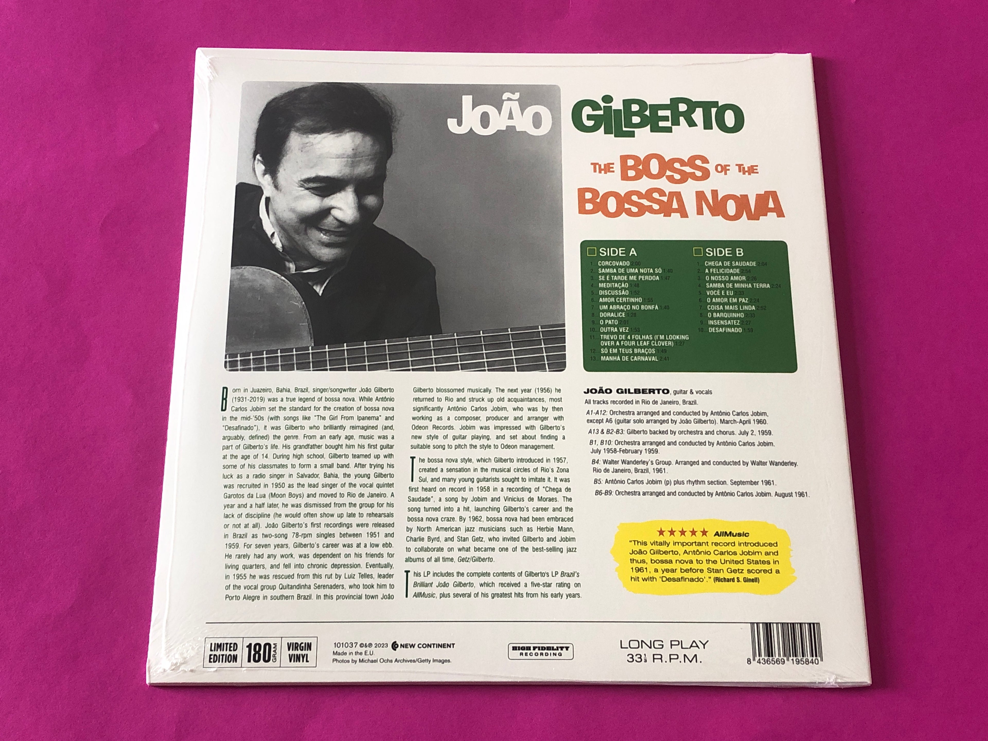 João Gilberto : The Boss Of The Bossa Nova (LP, Comp, Ltd, RE)