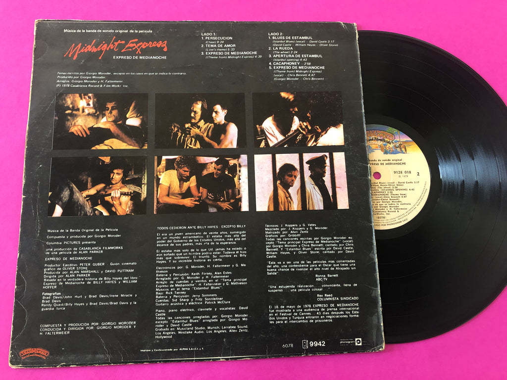 Giorgio Moroder : Expreso De Medianoche (Banda Original De La Película) = Midnight Express (LP, Album)