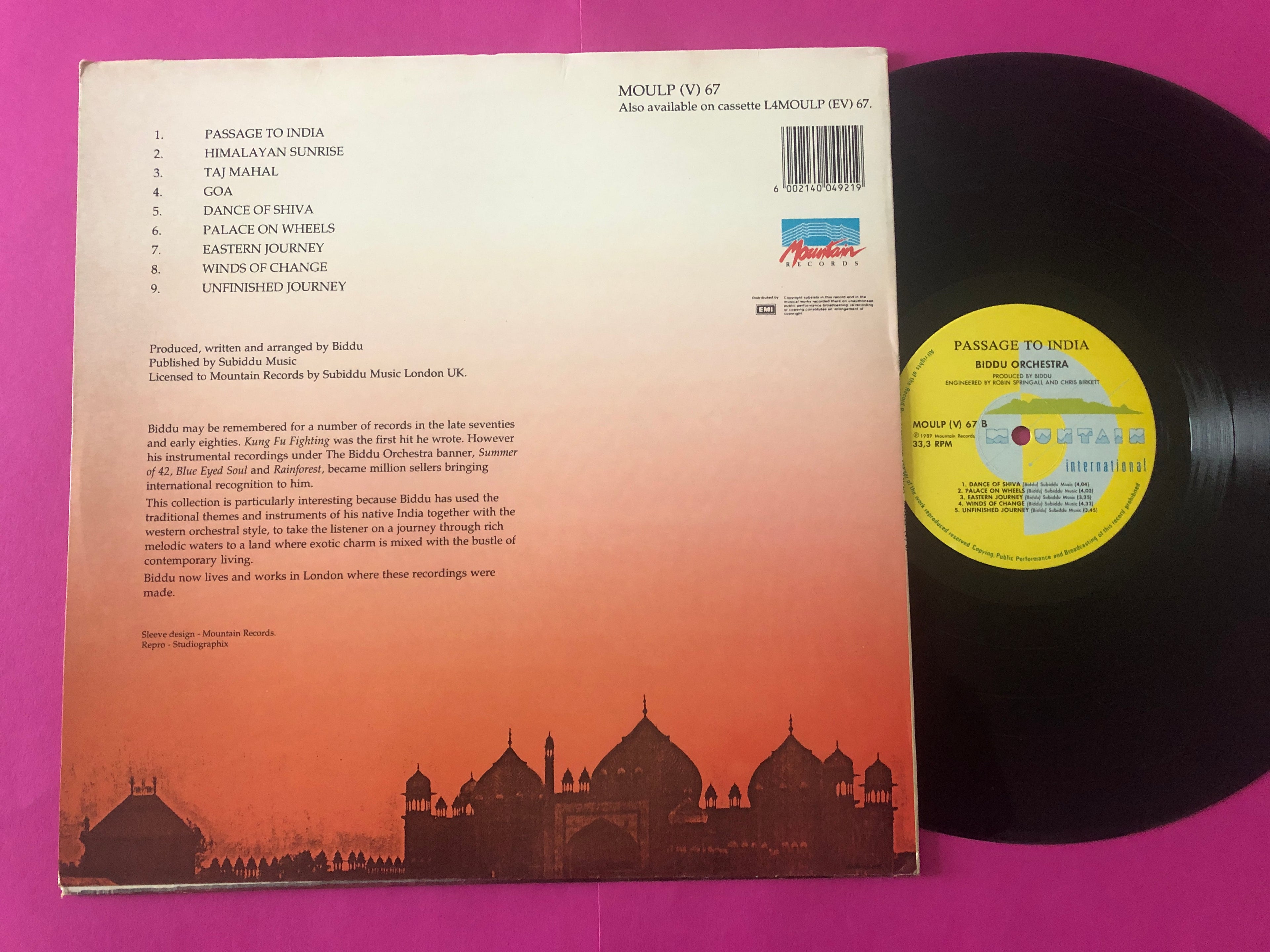 Biddu Orchestra : Passage To India (LP, Album)