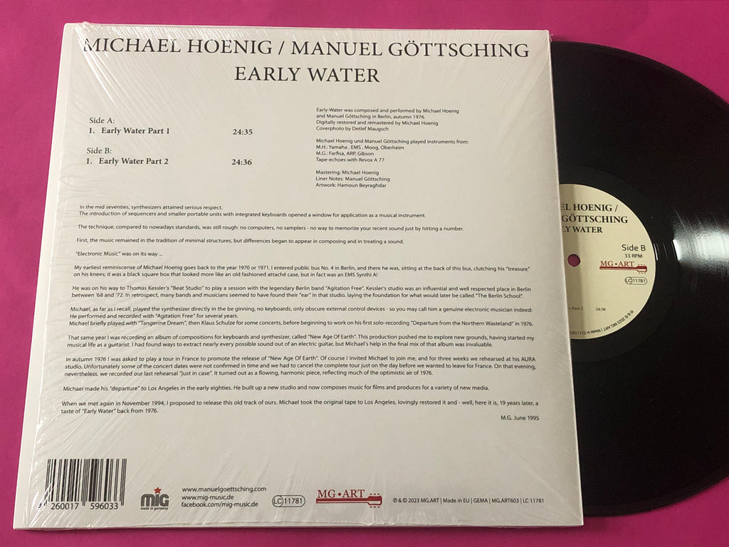 Michael Hoenig / Manuel Göttsching : Early Water (LP, Album, RE)