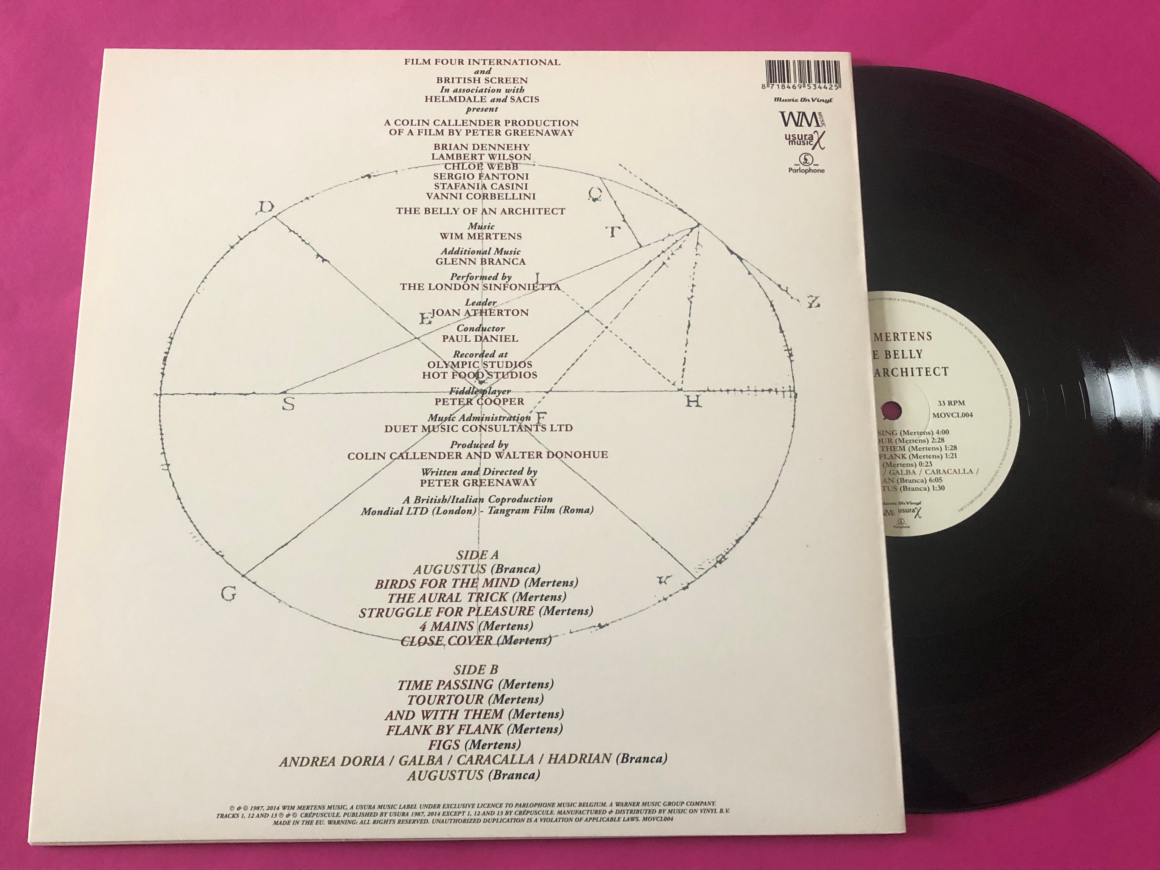 Wim Mertens : The Belly Of An Architect (LP, Album, RE, 180)