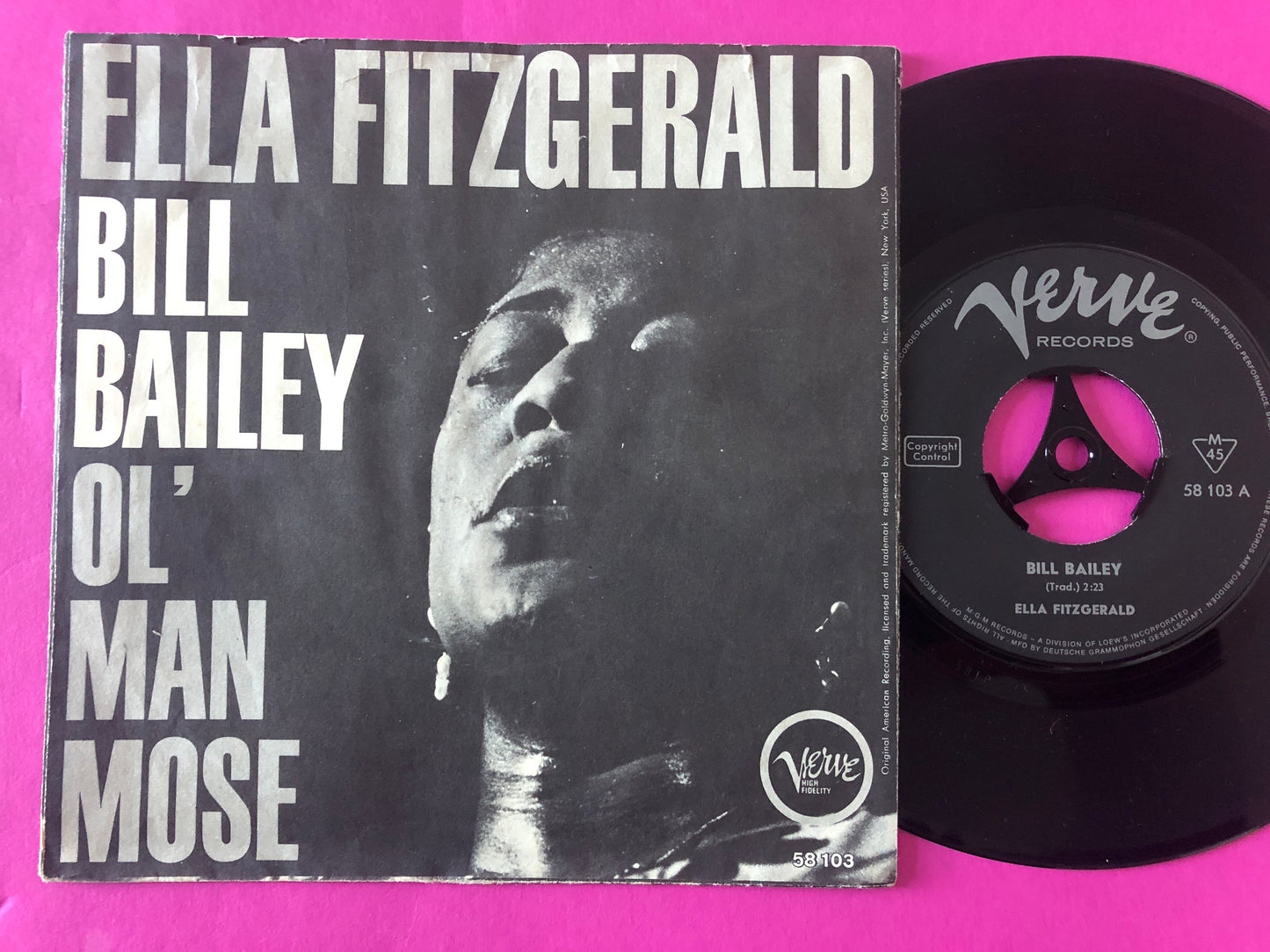 Ella Fitzgerald : Bill Bailey / Ol' Man Mose (7", Single, Mono)
