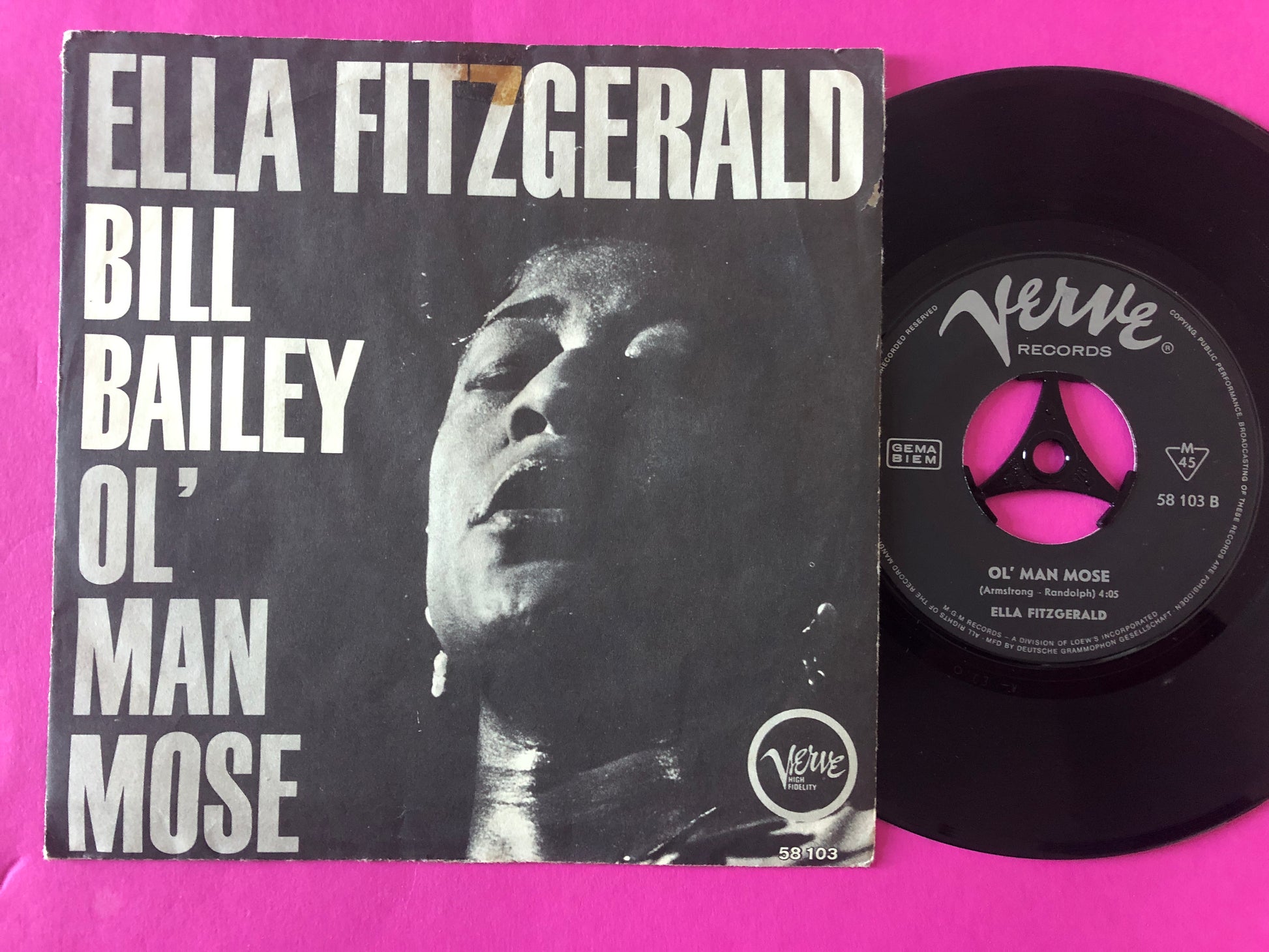 Ella Fitzgerald : Bill Bailey / Ol' Man Mose (7", Single, Mono)