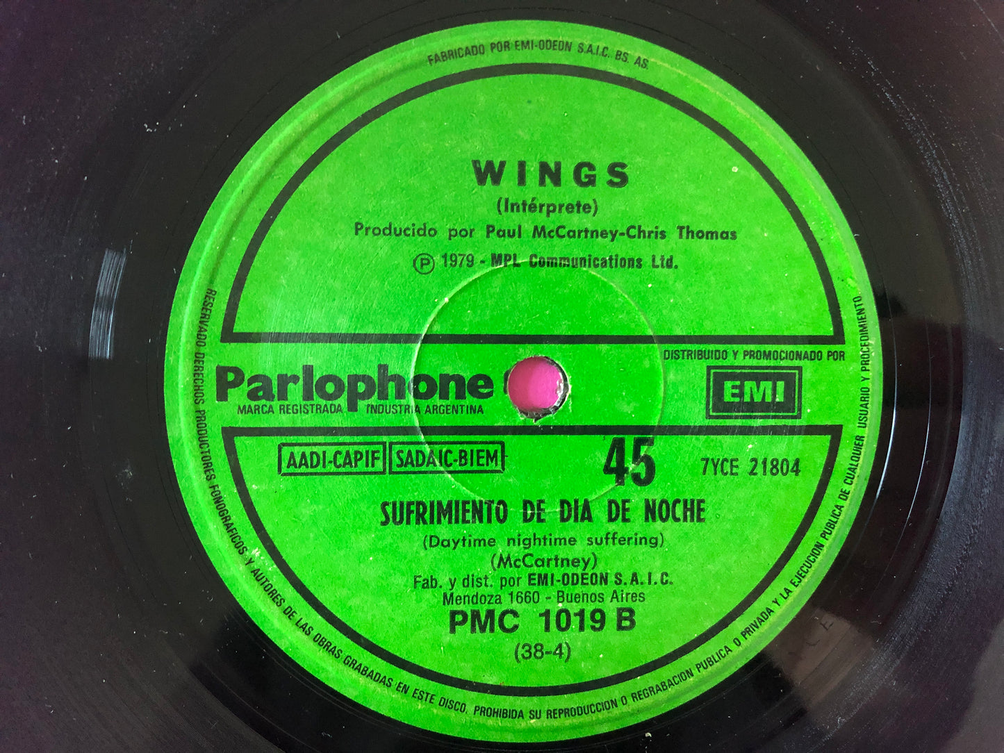Wings (2) : Buenas Noches Esta Noche = Goodnight Tonight (7", Single)