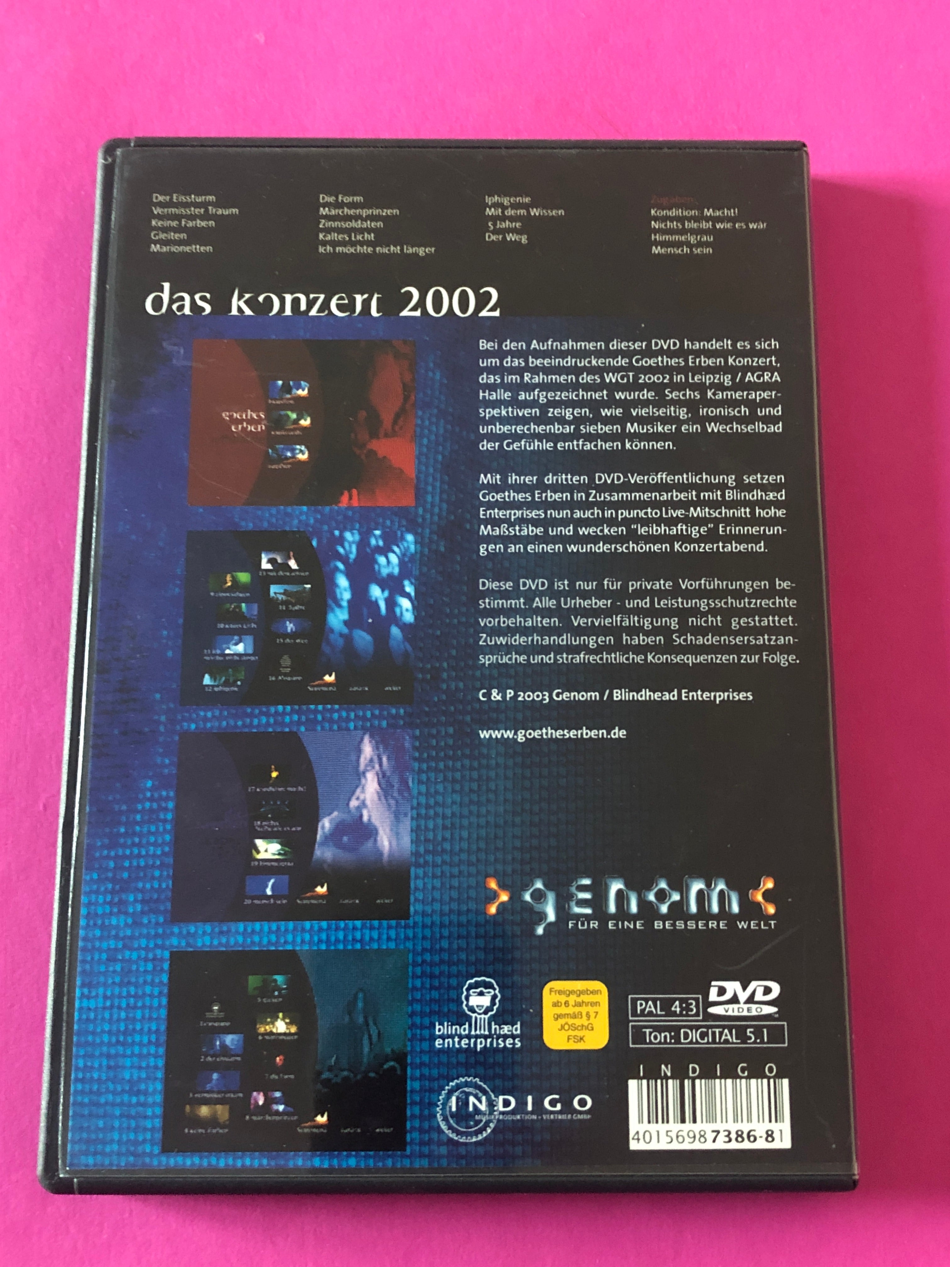 Goethes Erben : Leibhaftig (DVD-V, PAL + CD, Album)