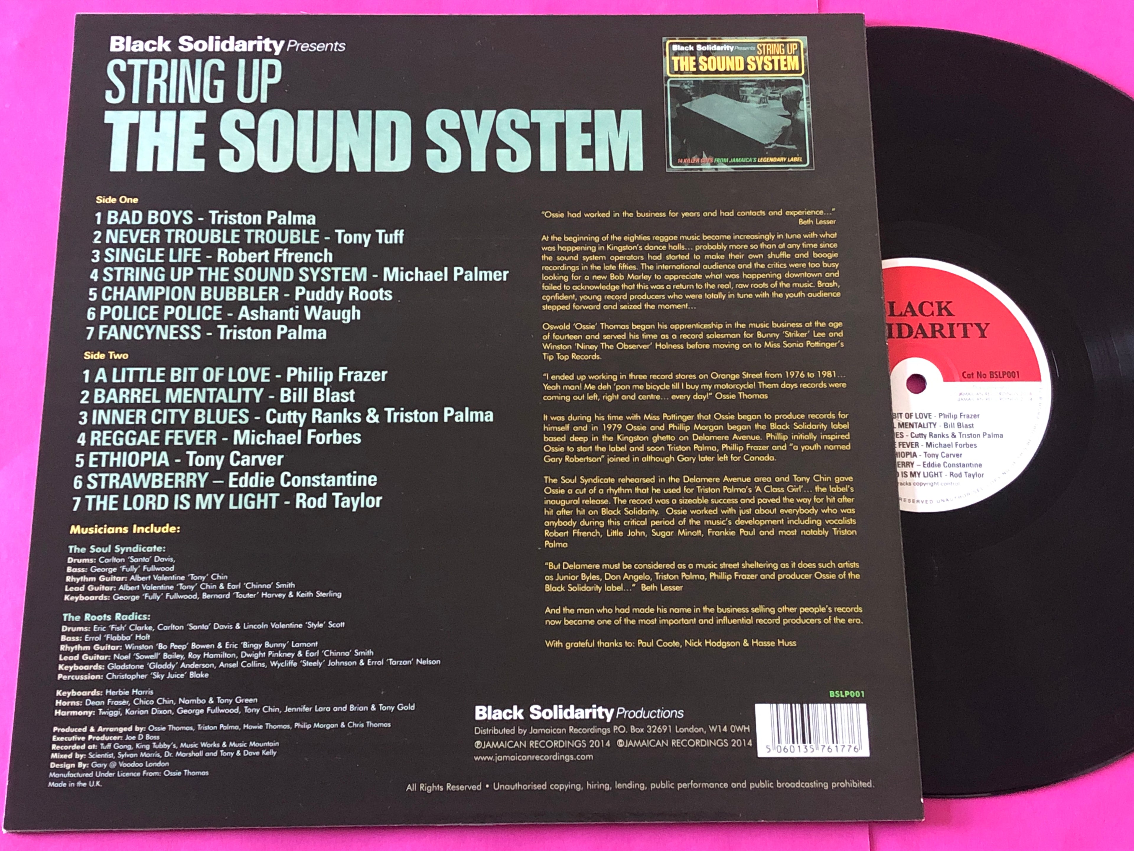Various : Black Solidarity Presents String Up The Sound System (LP, Comp)